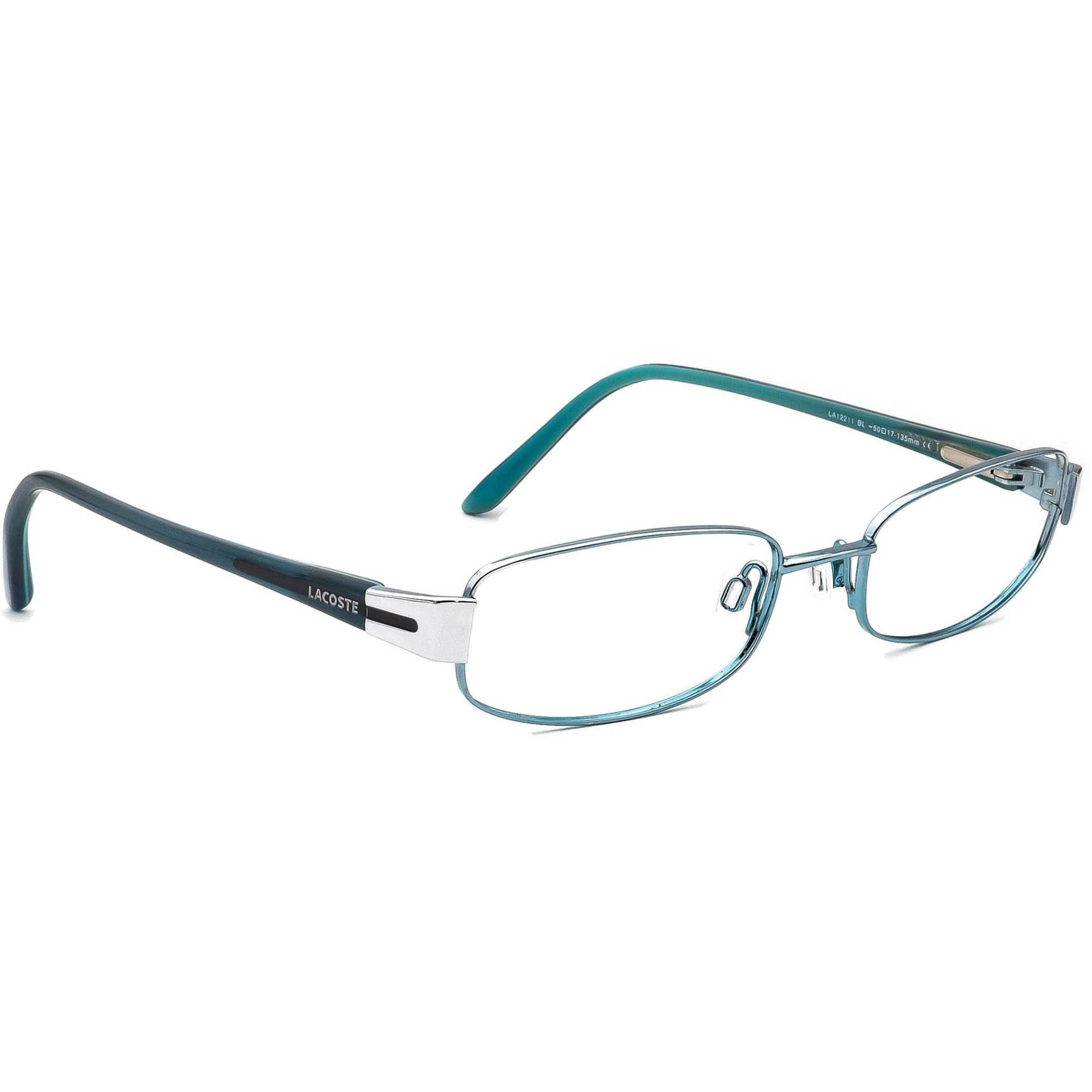 Lacoste Damen Brille La12211 Bl Blau Rechteckiger Rahmen 50[]17 135 von AfsharOptics