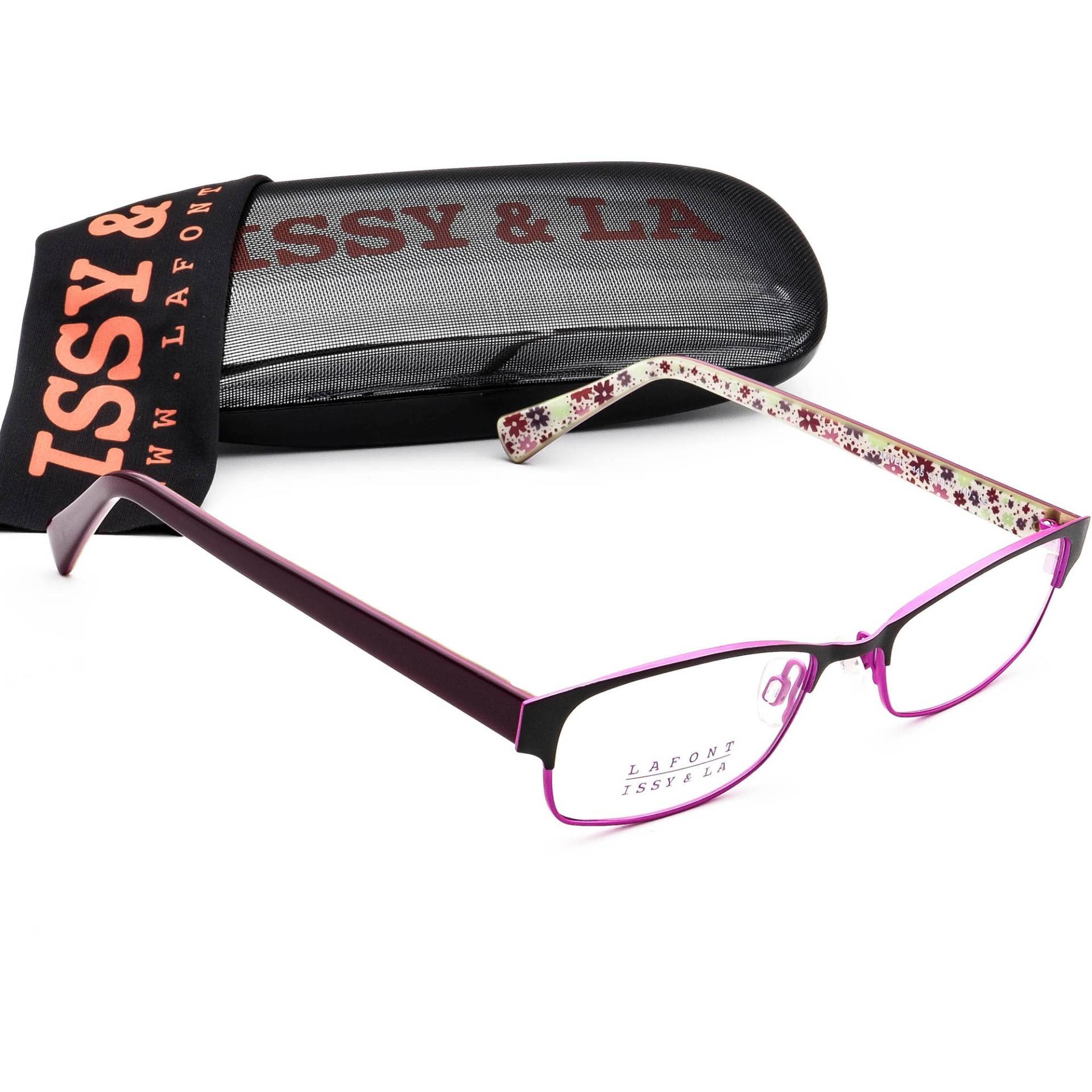 Lafont - Issy & La Eyeglasses Lovely 445 Schwarz/Lila Rahmen France 50[]17 140 von AfsharOptics