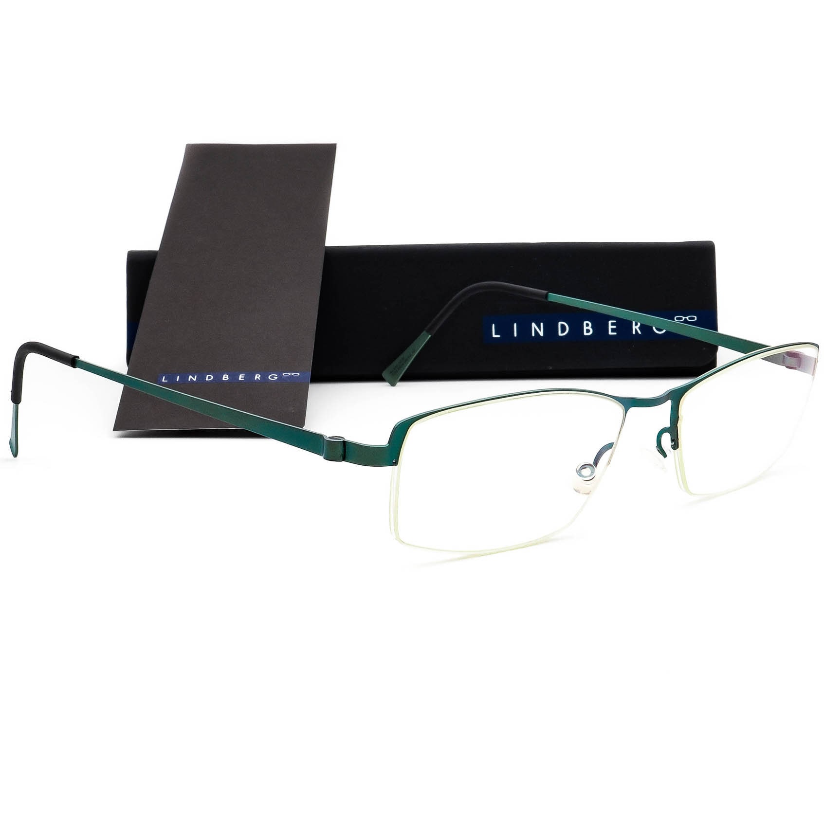 Lindberg Brille Nr.097/4C31 7175 Col. 117 Titan Grün Halbrand 51[]16 150 von AfsharOptics