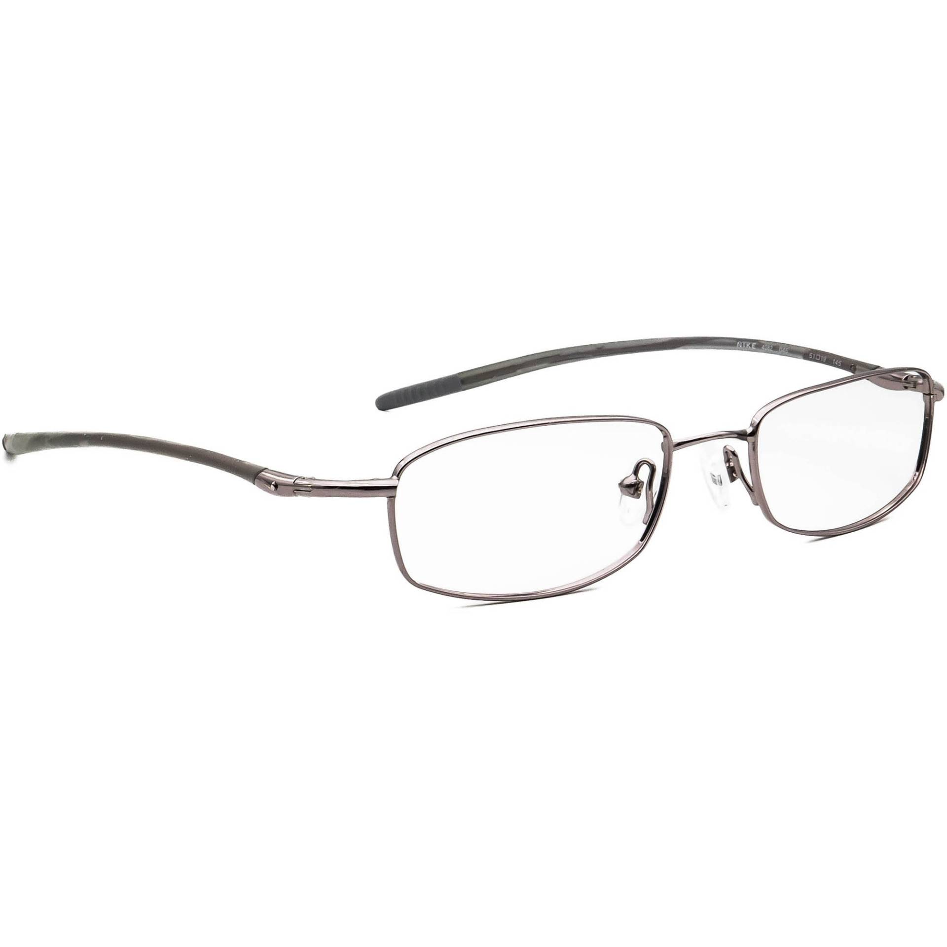 Nike Brille 4082 045 Flexon Gunmetal/Matt Grau Rechteckiger Rahmen 51[]19 145 von AfsharOptics