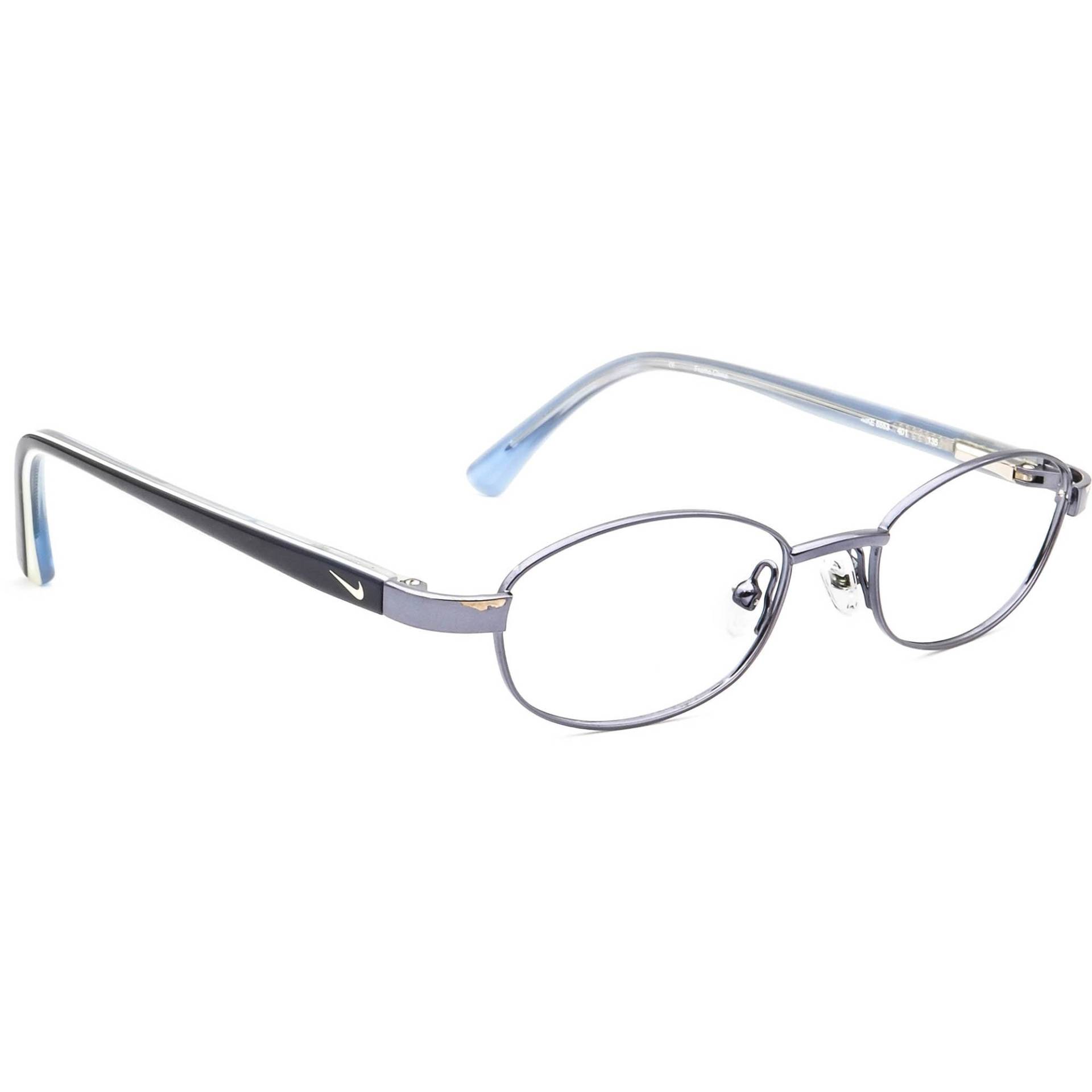 Nike Brille 5553 401 Blau Oval Rahmen 47[]17 135 von AfsharOptics