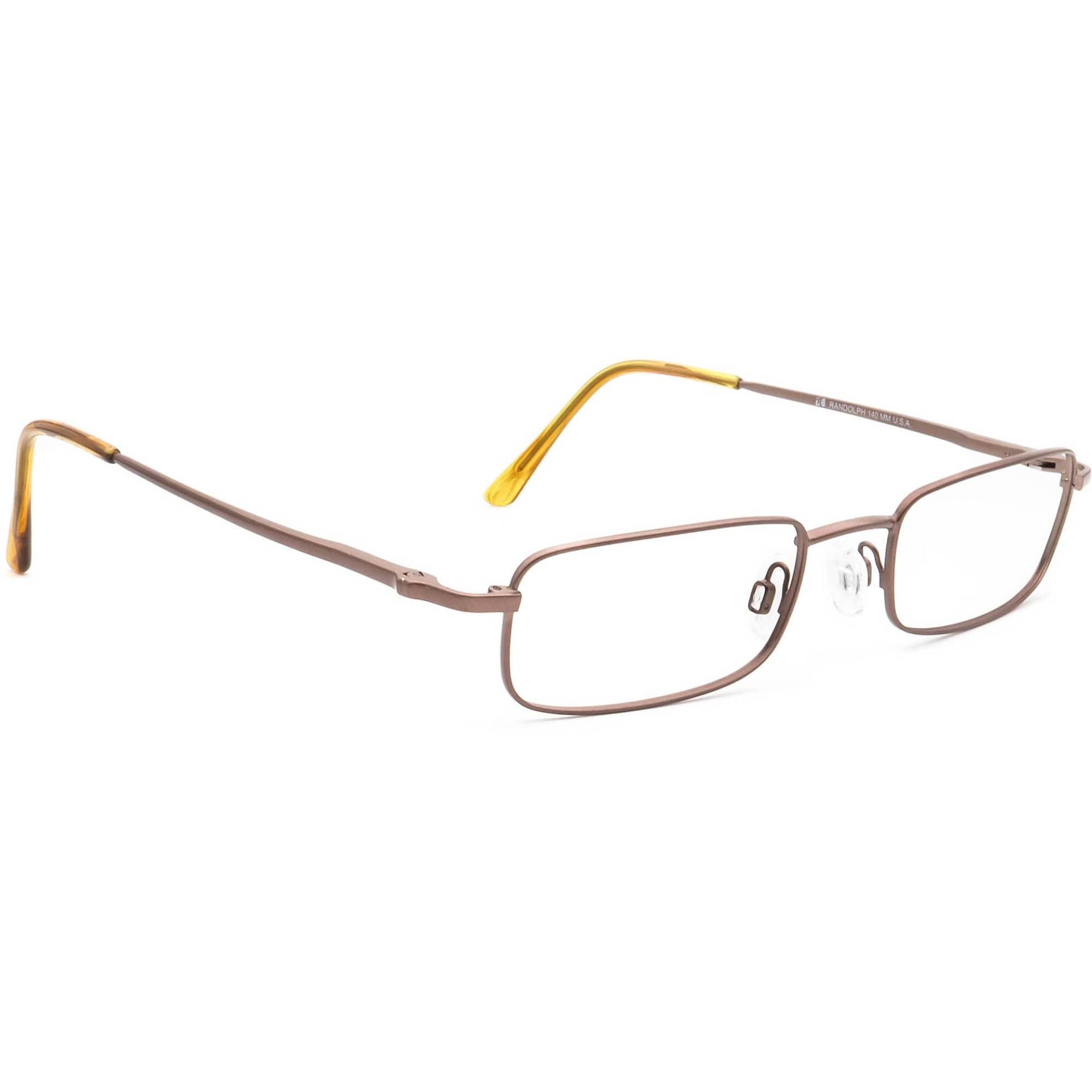 Randolph Engineering Brille Re Elite Braun Rechteck Metall Italien 50-19 140 von AfsharOptics