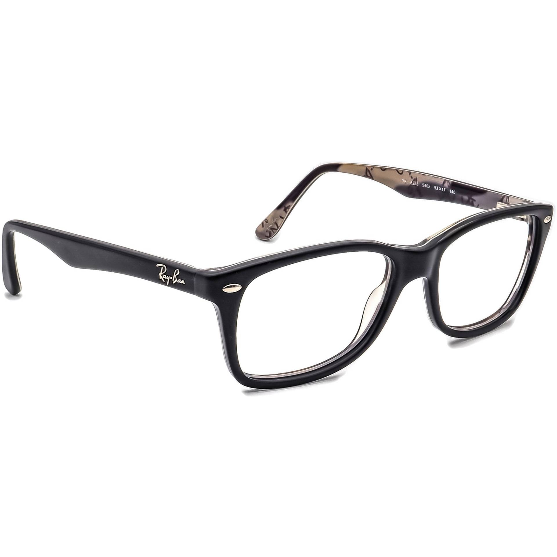 Ray-Ban Brille Rb 5228 5405 Matt Schwarz Rechteckiger Rahmen 53[]17 140 von AfsharOptics