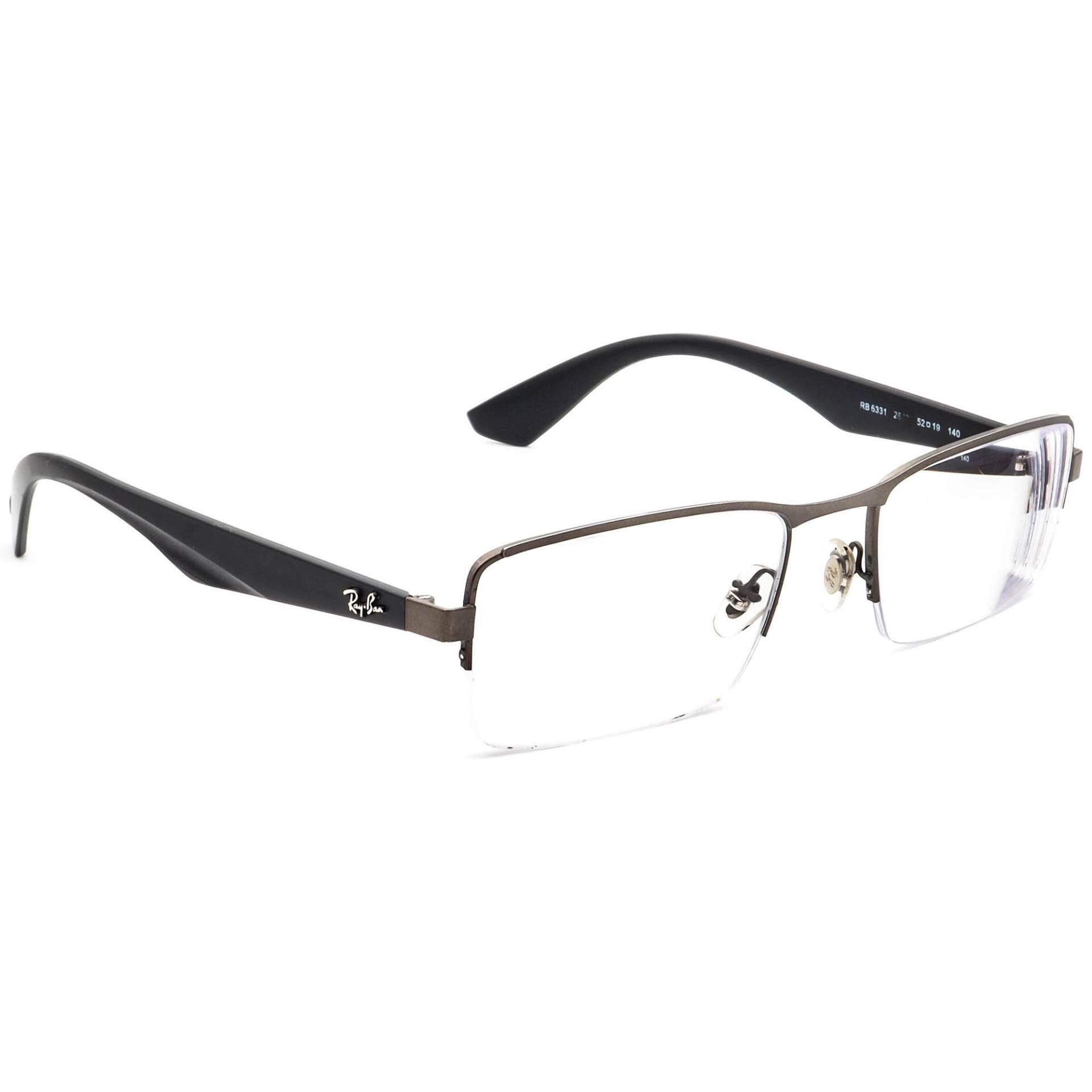 Ray-Ban Brille Rb 6331 2620 Gunmetal/Matt Schwarz Halbrand Rahmen 52[]19 140 von AfsharOptics