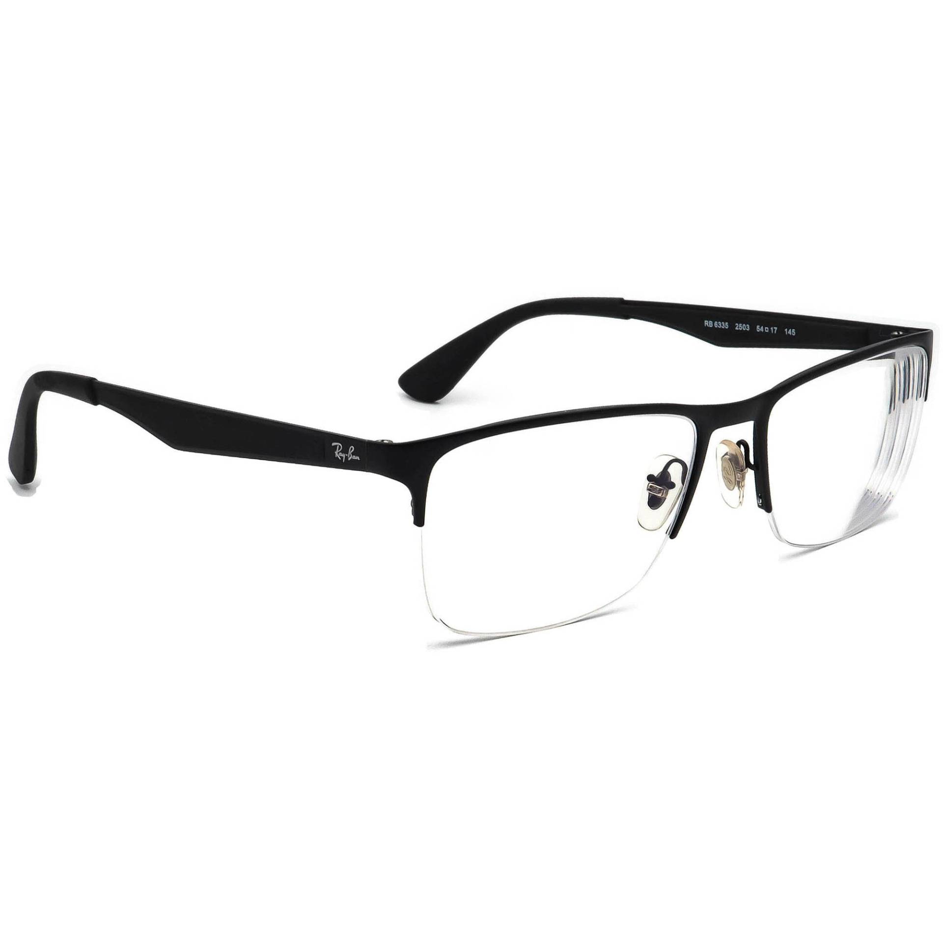 Ray-Ban Brille Rb 6335 2503 Schwarz Halbrand Rahmen 54[]17 145 von AfsharOptics