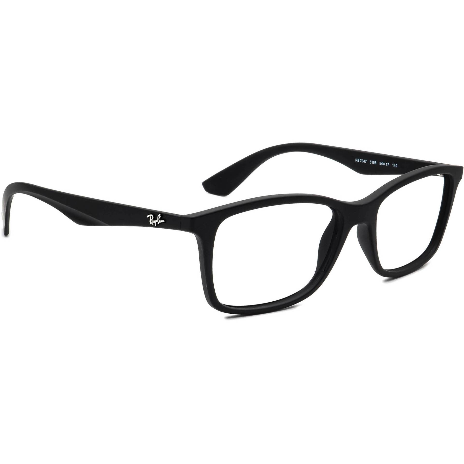 Ray-Ban Brille Rb 7047 5196 Matt Schwarz Rechteckiger Rahmen 54[]17 140 von AfsharOptics