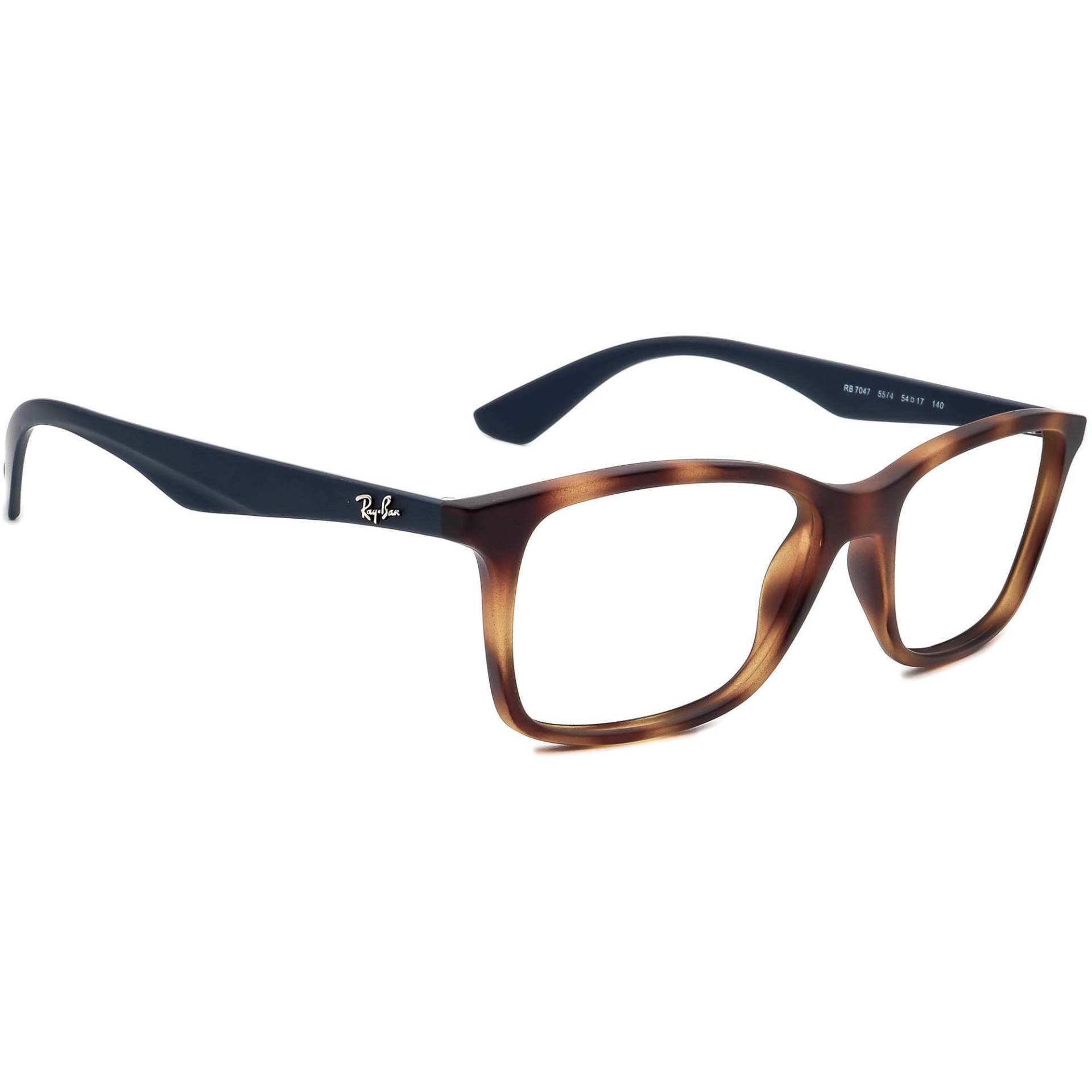 Ray-Ban Brille Rb 7047 5574 Matte Schildkröte/Marineblau Rechteckig 54[]17 140 von AfsharOptics