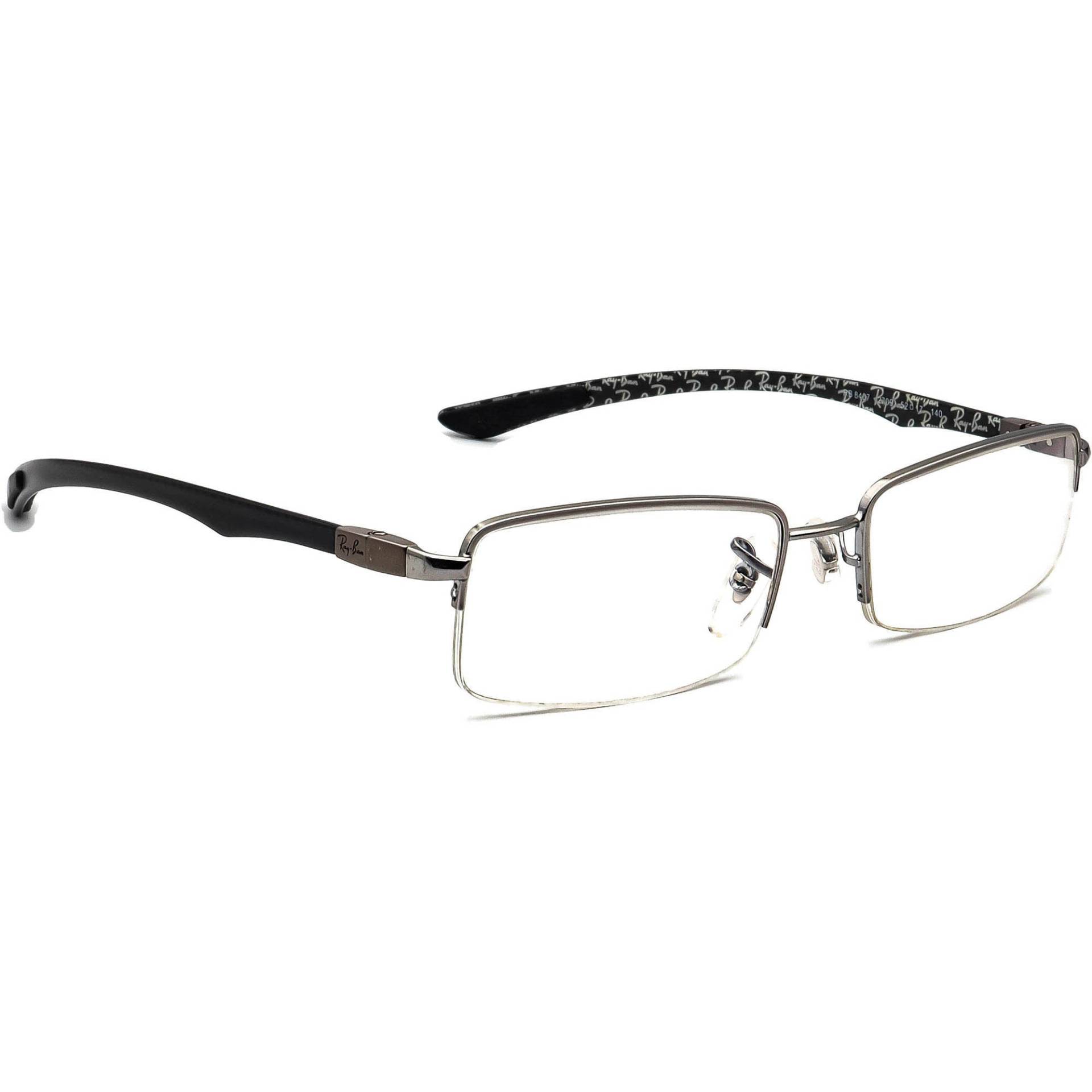 Ray-Ban Brille Rb 8407 2709 Carbonfaser Silber Halbrand Italien 52[]17 140 von AfsharOptics