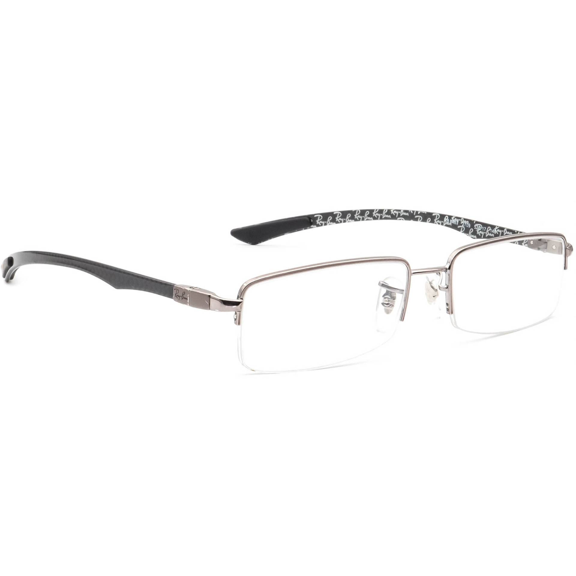 Ray-Ban Brille Rb 8407 2709 Carbonfaser Silber Halbrand Italien 52[]17 140 von AfsharOptics