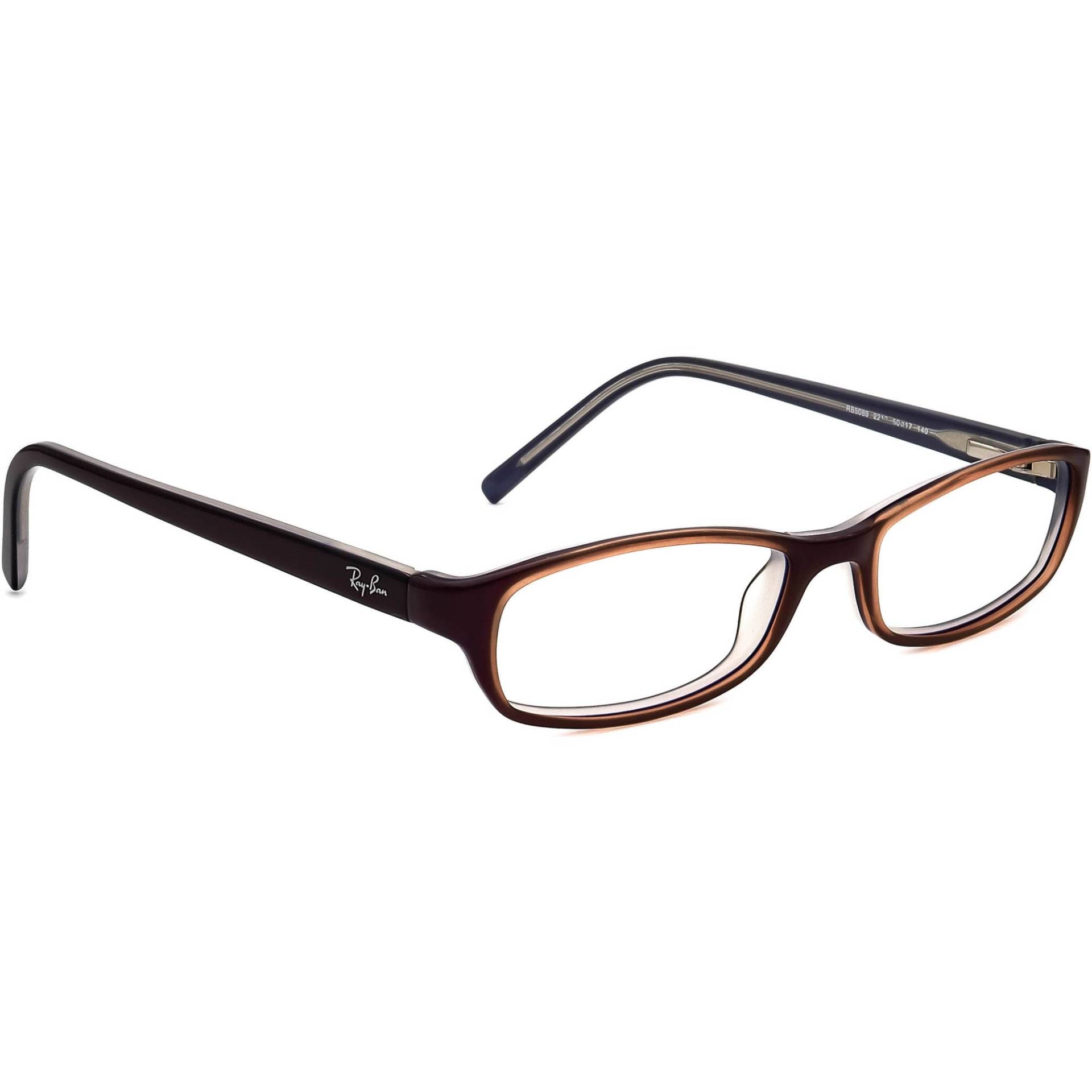 Ray-Ban Brille Rb5089 2213 Burgund/Lila Rechteckiger Rahmen 50[]17 140 von AfsharOptics