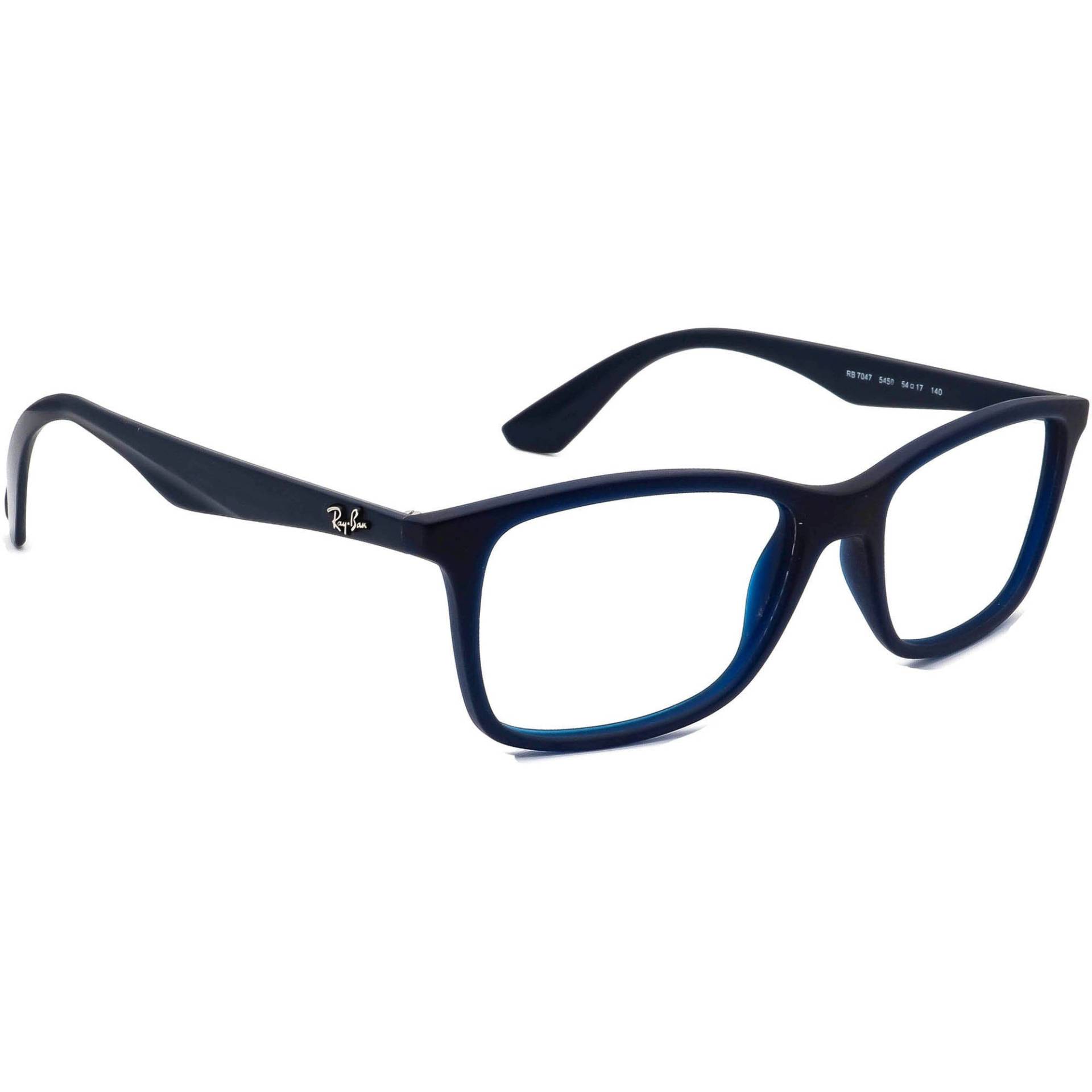 Ray-Ban Herren Brille Rb 7047 5450 Mattblau Rechteckiger Rahmen 54[]17 140 von AfsharOptics