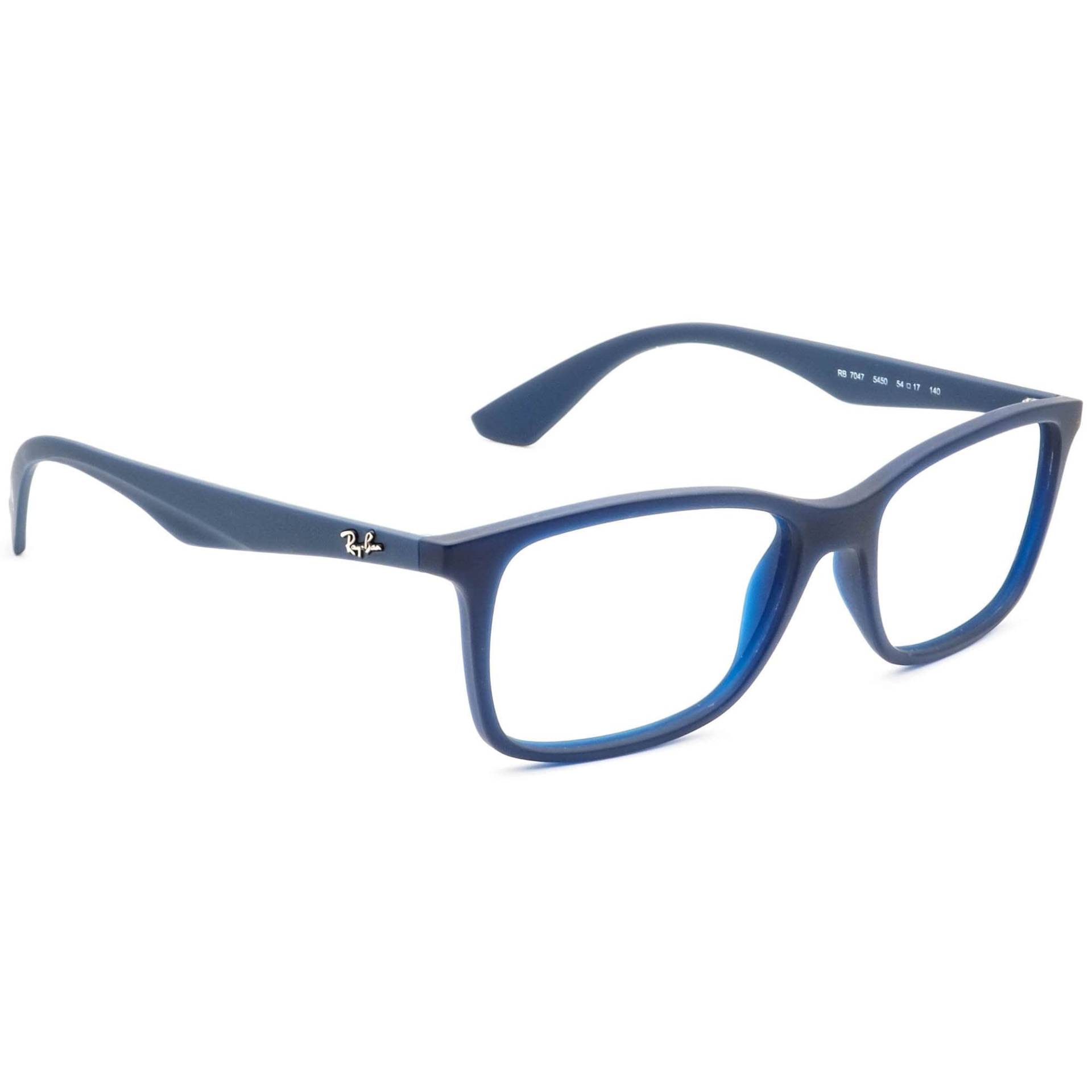 Ray-Ban Herren Brille Rb 7047 5450 Mattblau Rechteckiger Rahmen 54[]17 140 von AfsharOptics