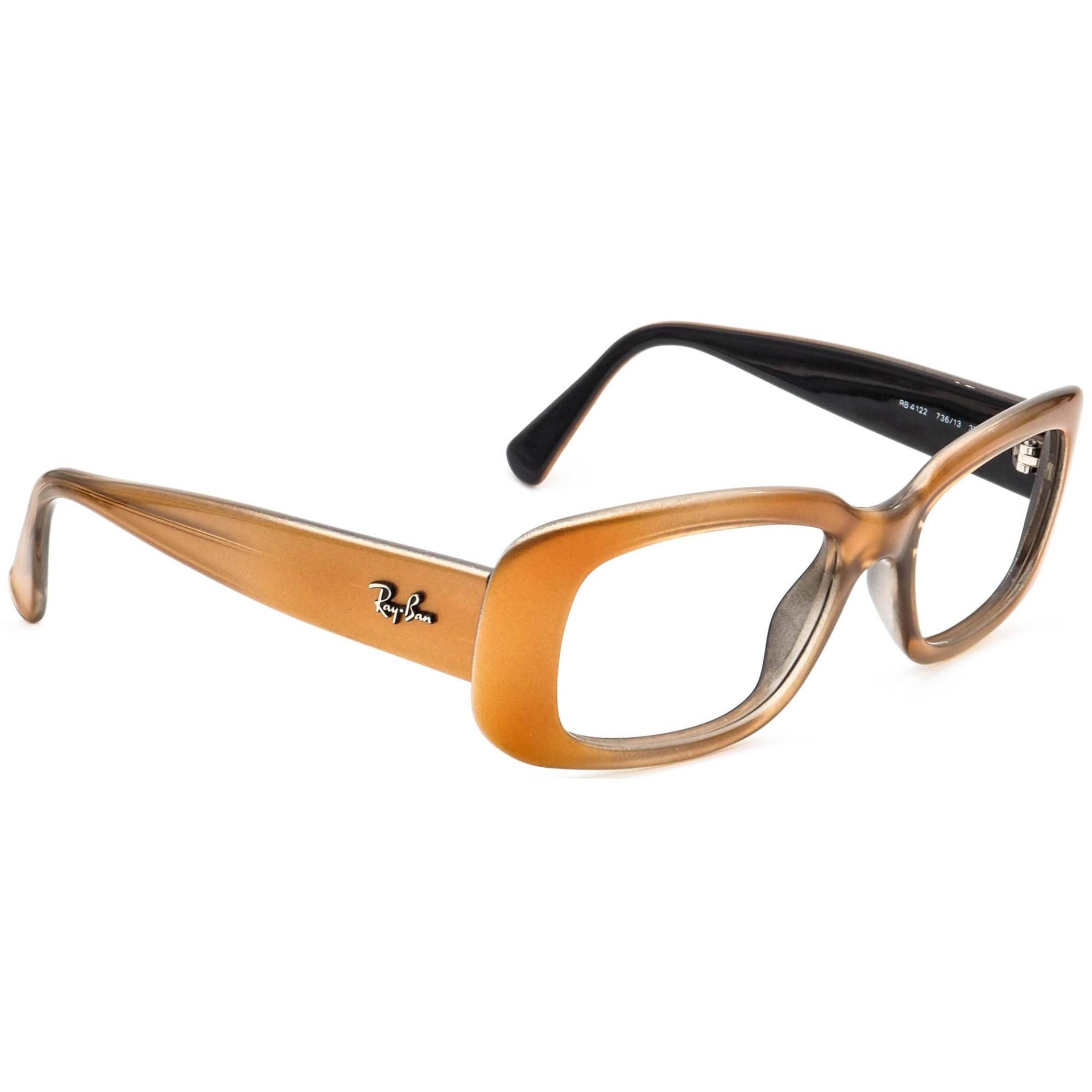 Ray-Ban Sonnenbrillengestell Nur Rb 4122 736/13 Orange/Schwarz Rechteck Italien 49mm von AfsharOptics