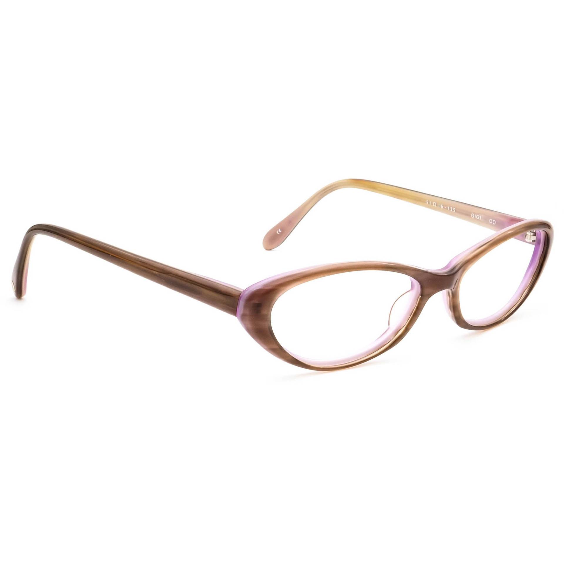 Salz. Damen Brille Gigi Oo Gestreift Braun Katzenauge Rahmen Japan 51[]16 135 von AfsharOptics