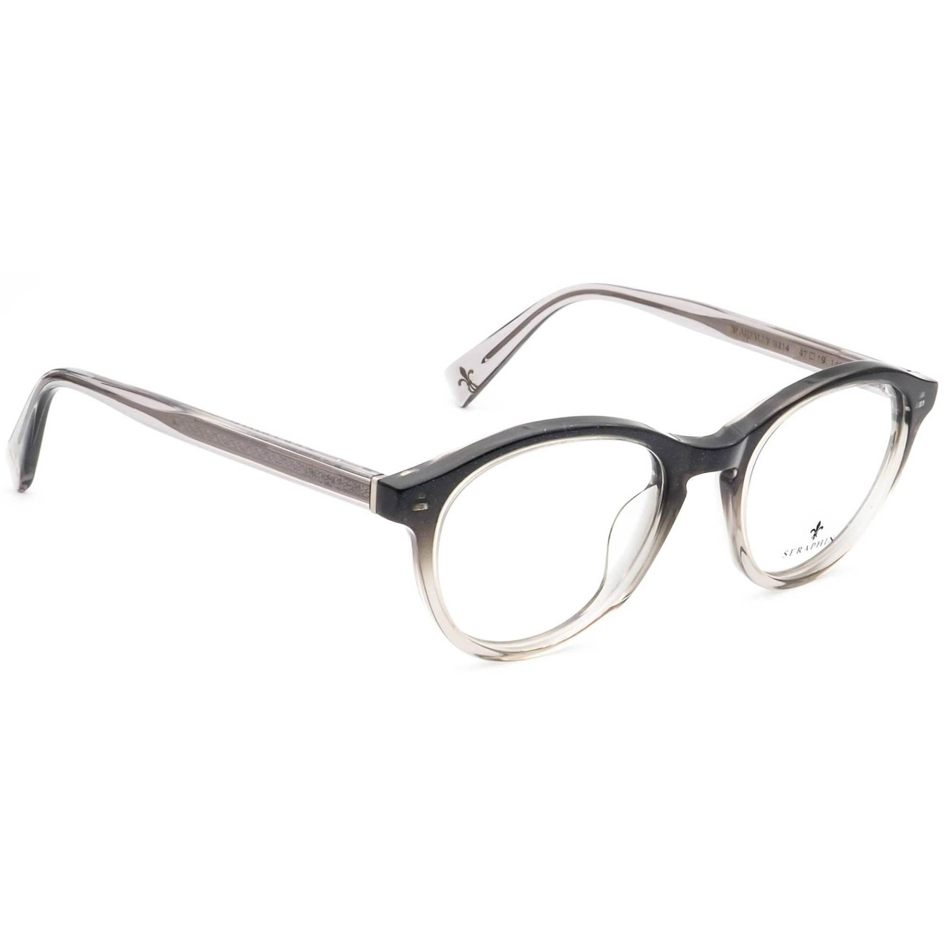 Seraphin Brille Blakesley/8214 Glitzer Grau Rund Japan 47[]19 140 Handmade von AfsharOptics