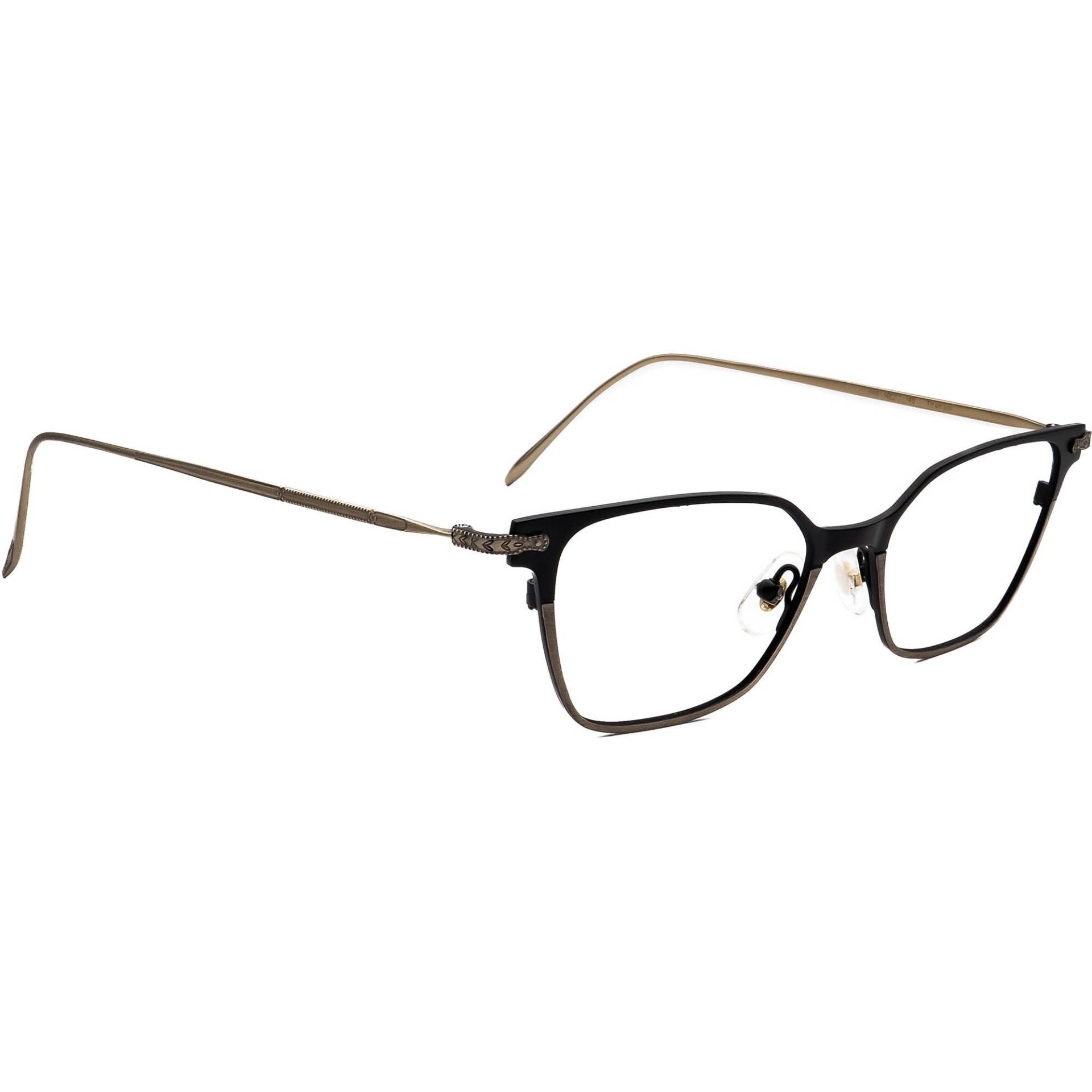 Seraphin Brille Brighton 8198 Titanium Schwarz&antik Gold Japan 50[]17 140 von AfsharOptics