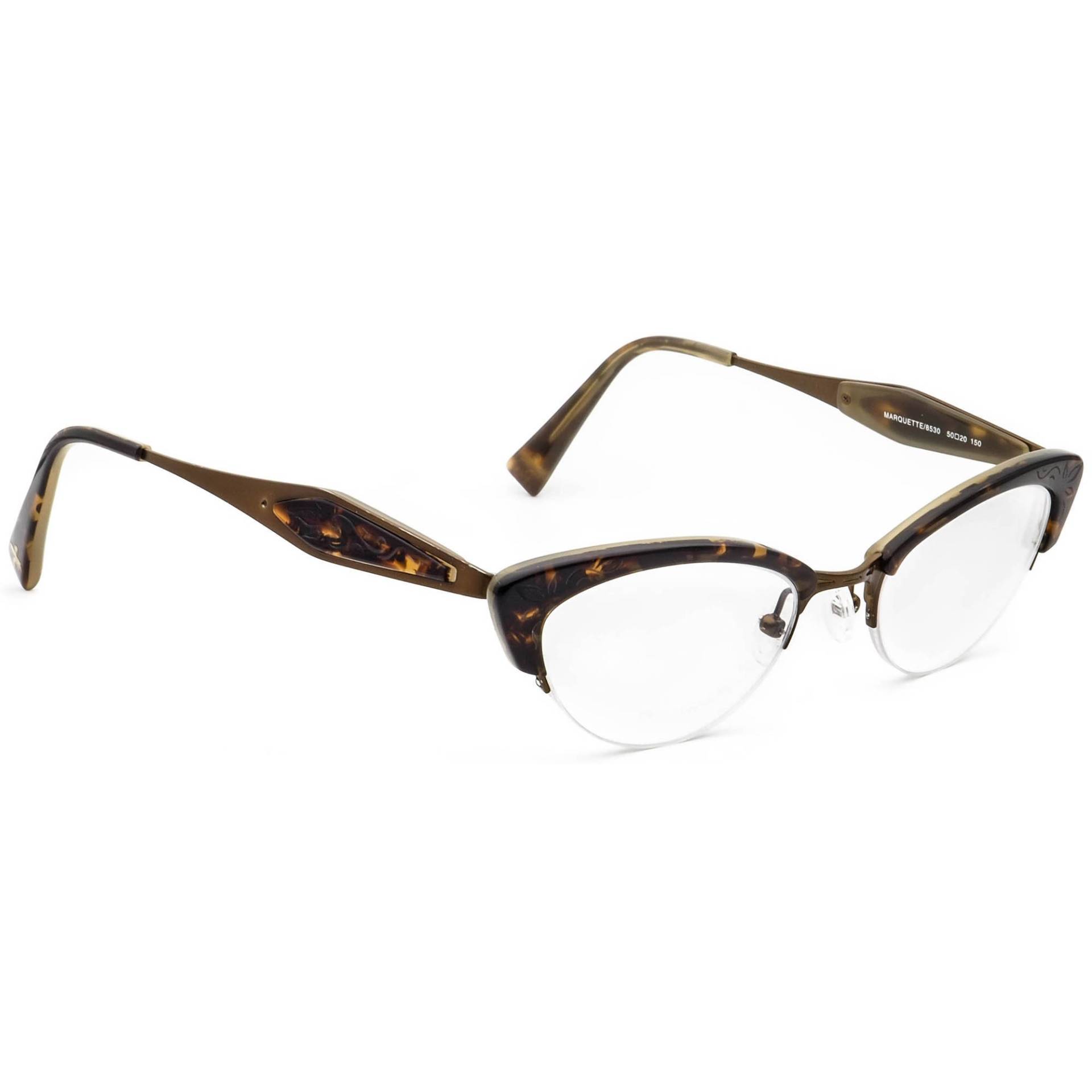 Seraphin Brille Marquette/8530 Schildkröte&braun Halbrand 50[]20 150 Handmade von AfsharOptics