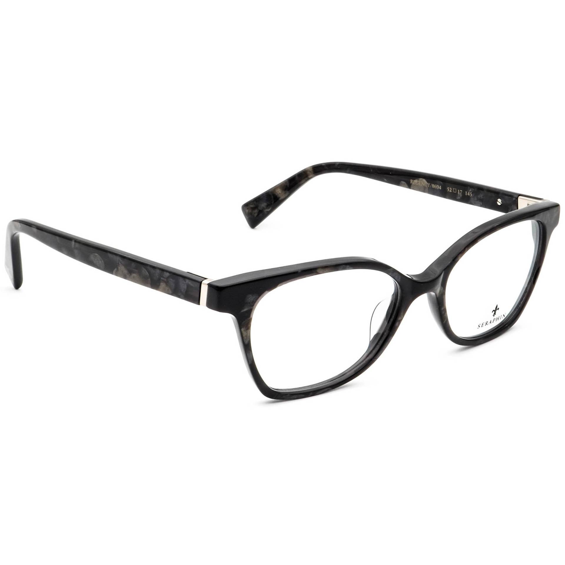 Seraphin Brille Regency/8694 Schwarzer Marmor Hornrand Japan 52[]17 145 Handmade von AfsharOptics