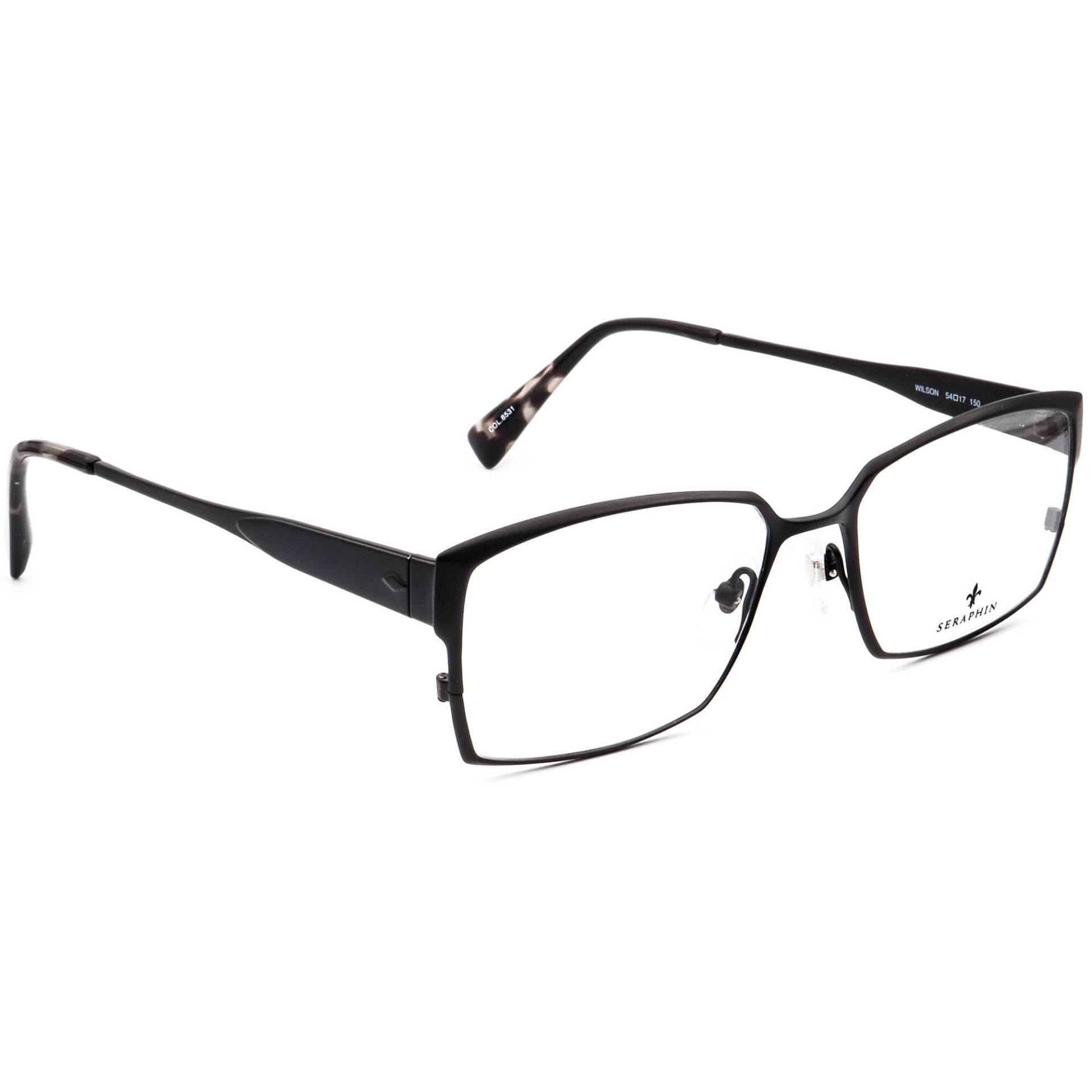 Seraphin Brille Wilson Col.8531 Schwarz Rechteckiges Japan 54[]17 150 Handmade von AfsharOptics