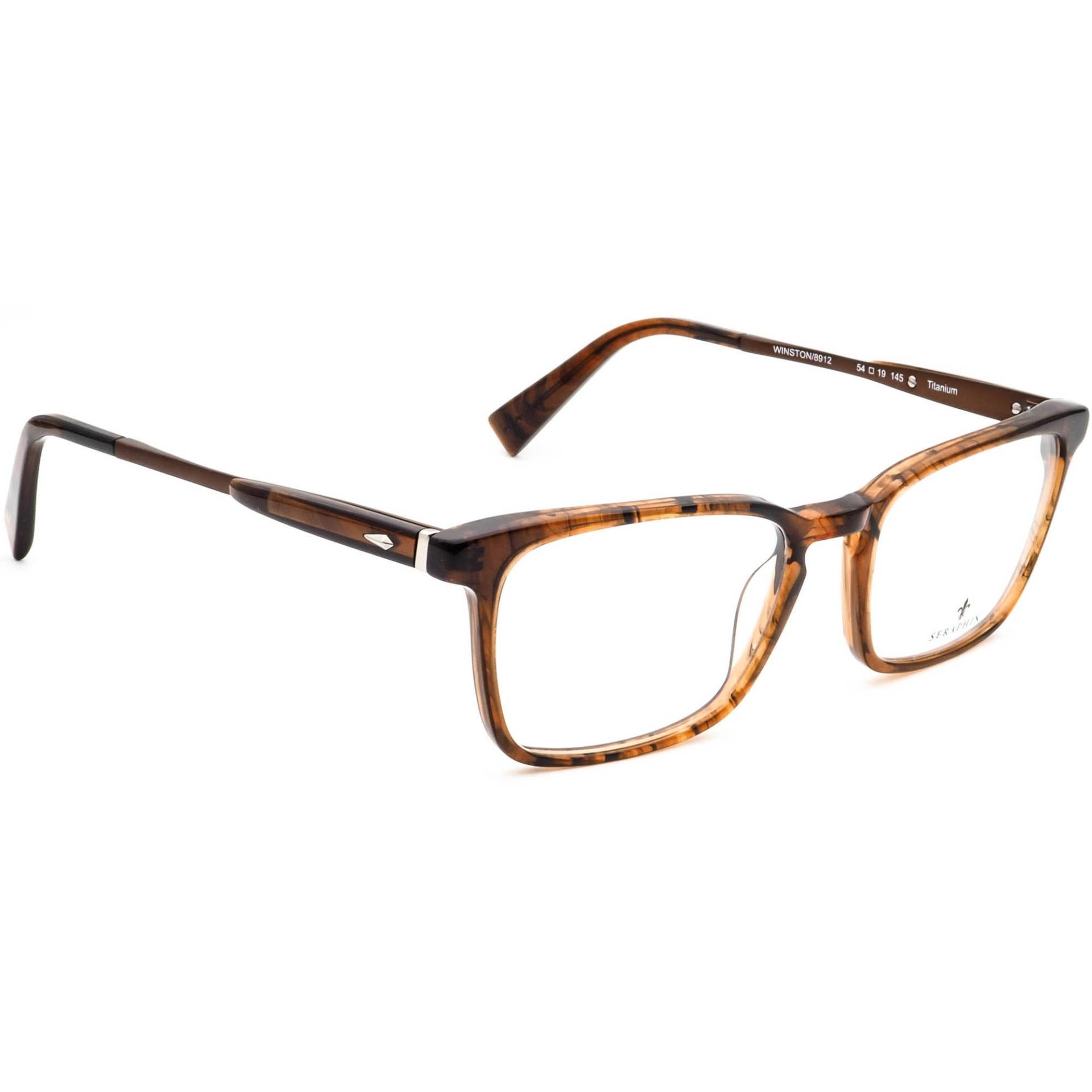 Seraphin Brille Winston/8912 Titan Schildkröte/Braun Rechteckig 54[]19 145 von AfsharOptics