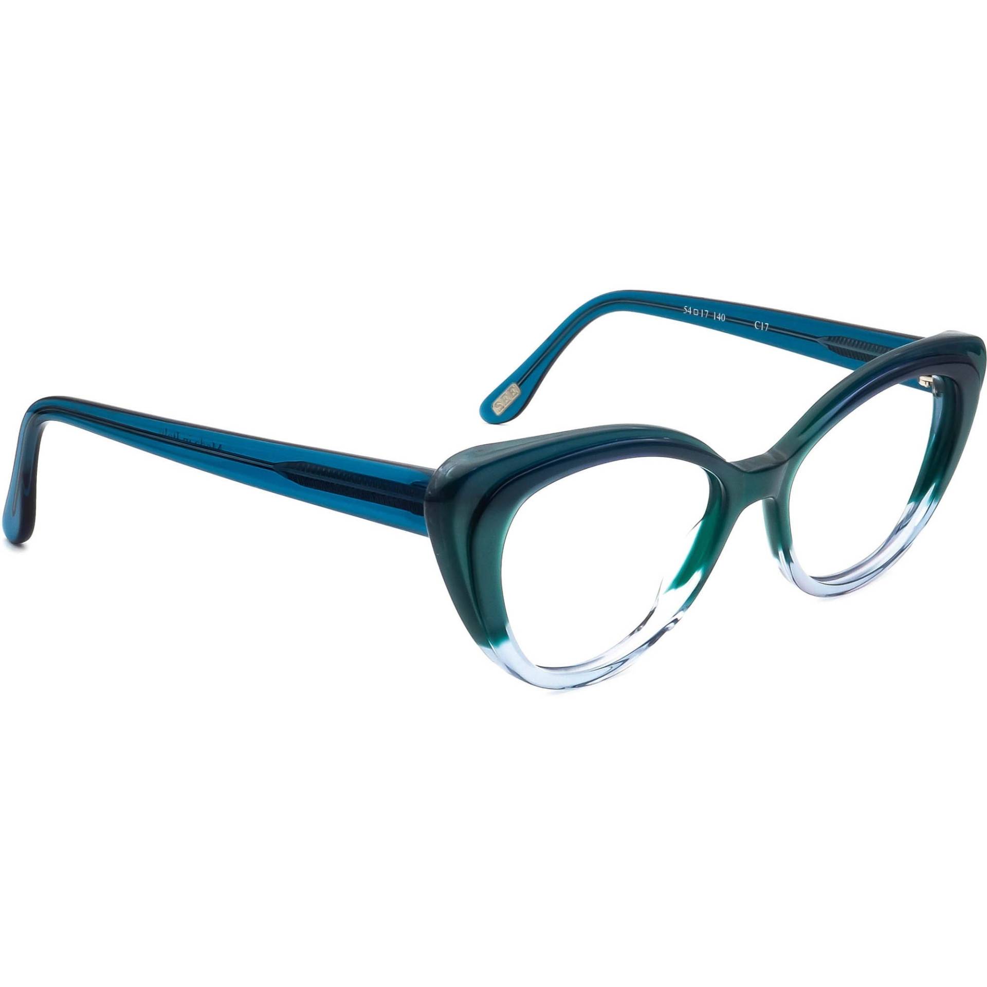 Siehe Eyewear Eyeglasses 1432 C17 Blau&klar Farbverlauf Cat Eye Italy 54[]17 140 von AfsharOptics