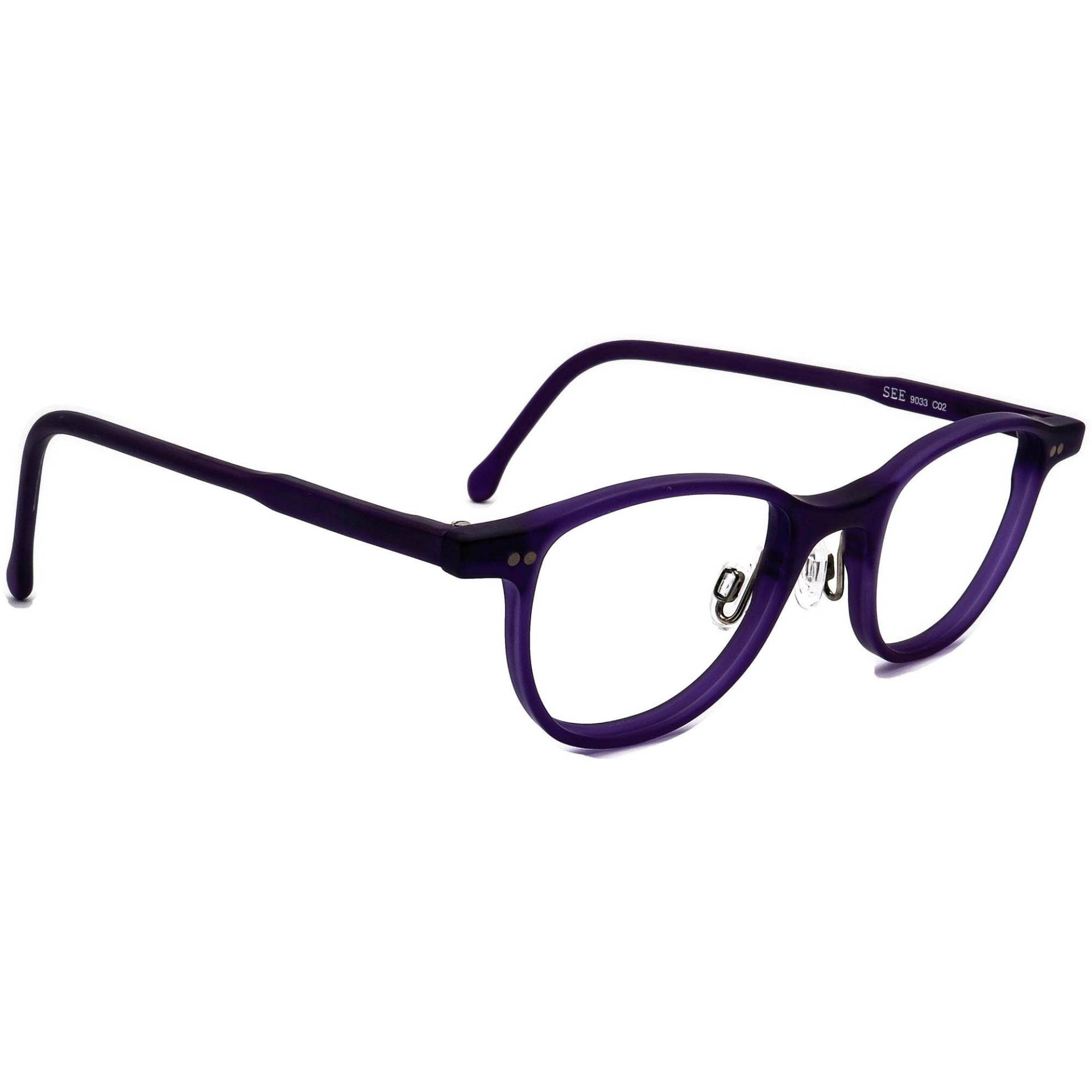 Siehe Eyewear Eyeglasses 9033 C02 Matte Lila Horn Rand Rahmen 44[]21 140 Handmade von AfsharOptics