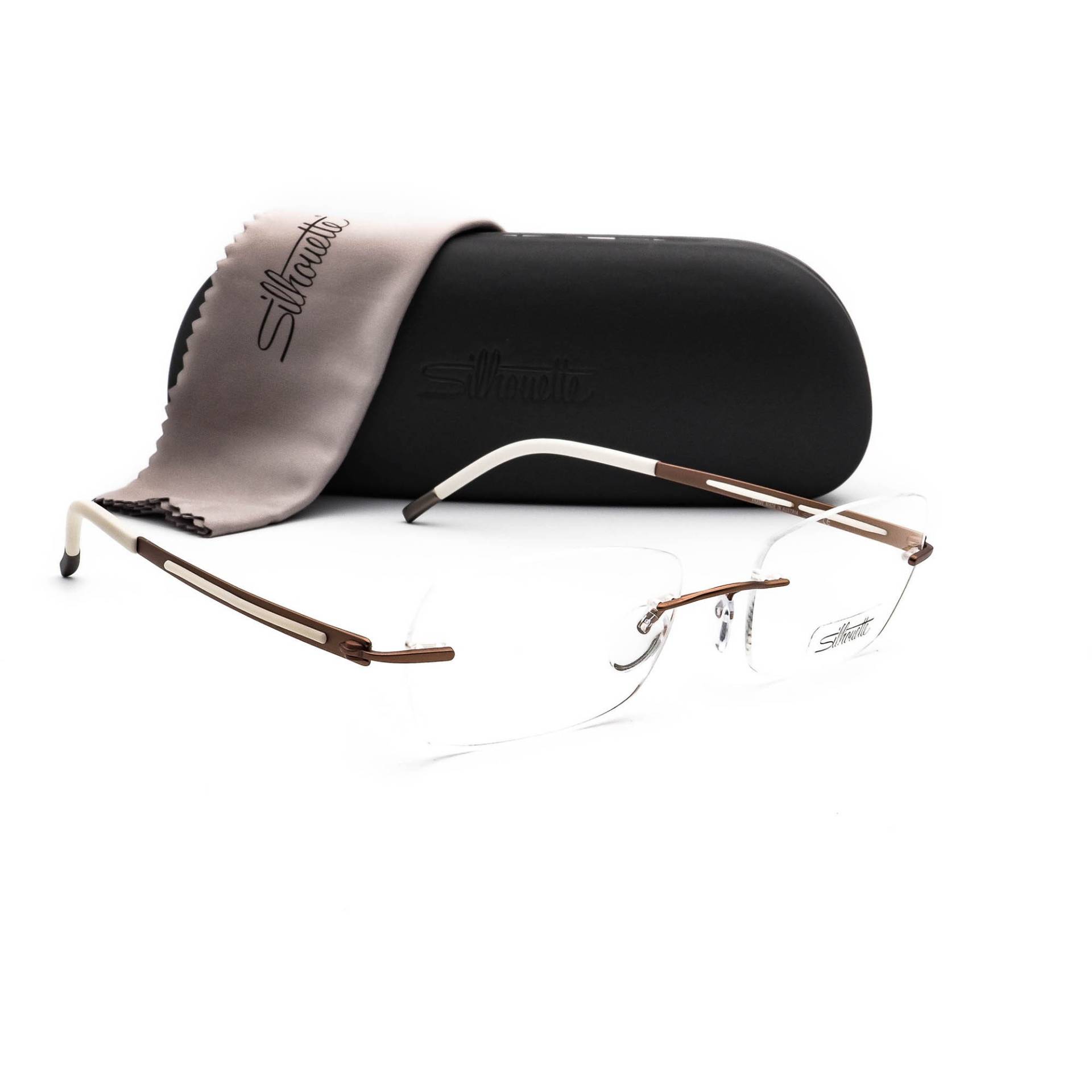 Silhouette Brille 4365 40 6063 5263 Titan Rose Gold & Weiß Randlos 49[]17 135 von AfsharOptics