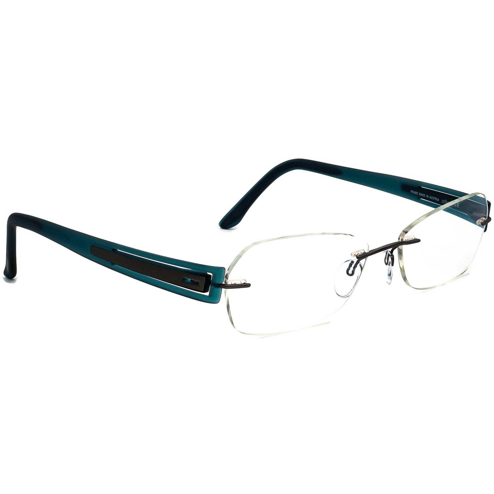 Silhouette Brille 5231 60 6057 Titan Gunmetal/Blau Randlos Österreich 52-17 135 von AfsharOptics