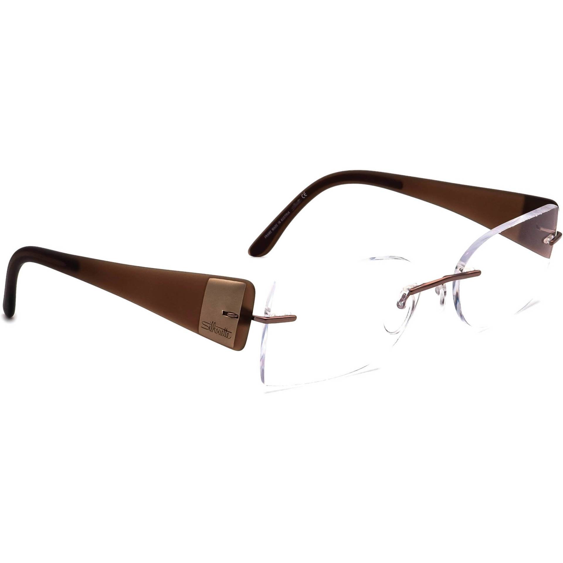 Silhouette Brille 6651 6055 Braun Randlos Rahmen Österreich 52[]17 135 von AfsharOptics