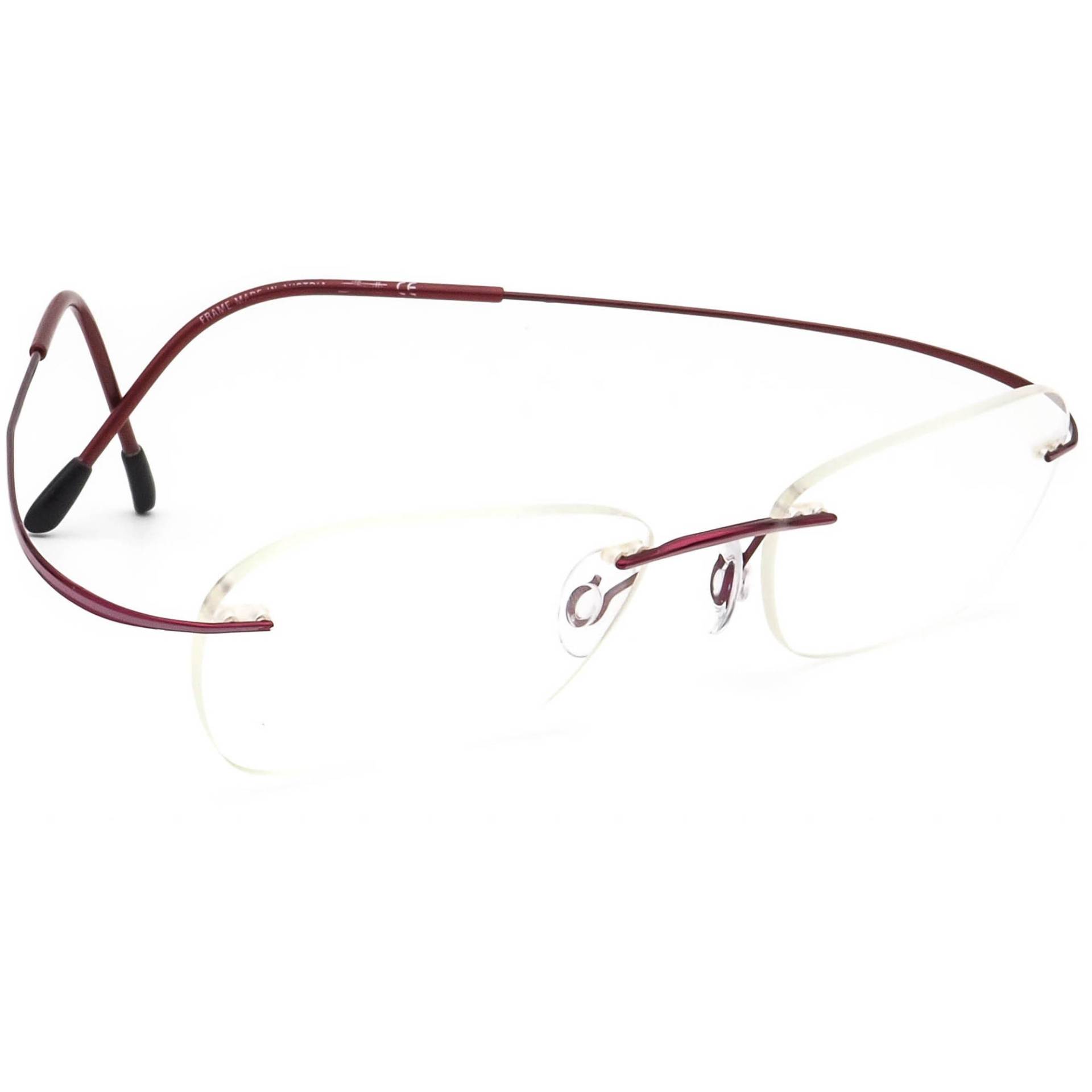 Silhouette Brille 7511 40 6084 Weinrot Randloses Metall Österreich 51[]19 140 von AfsharOptics