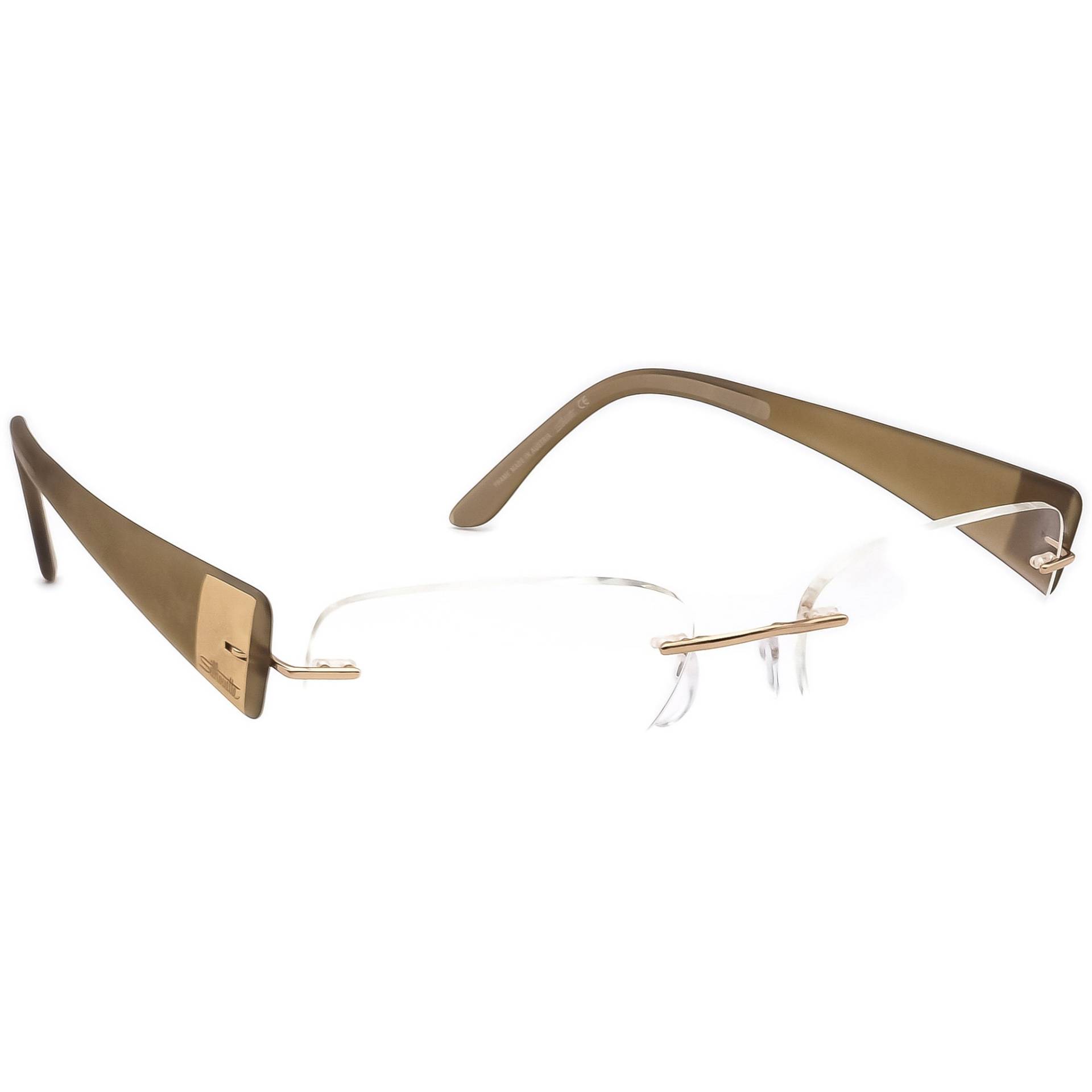 Silhouette Brille 7599 20 6051 Gold/Champagner Randlos Österreich 53[]17 140 von AfsharOptics