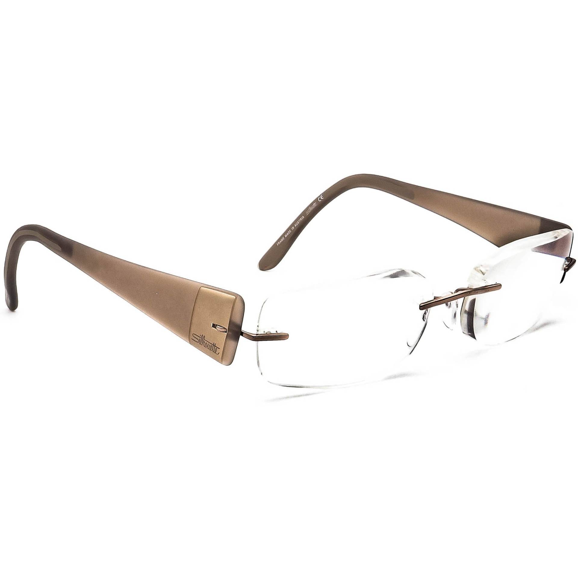 Silhouette Brille 7599 40 6052 Braun Randlos Rahmen Österreich 51[]19 140 von AfsharOptics