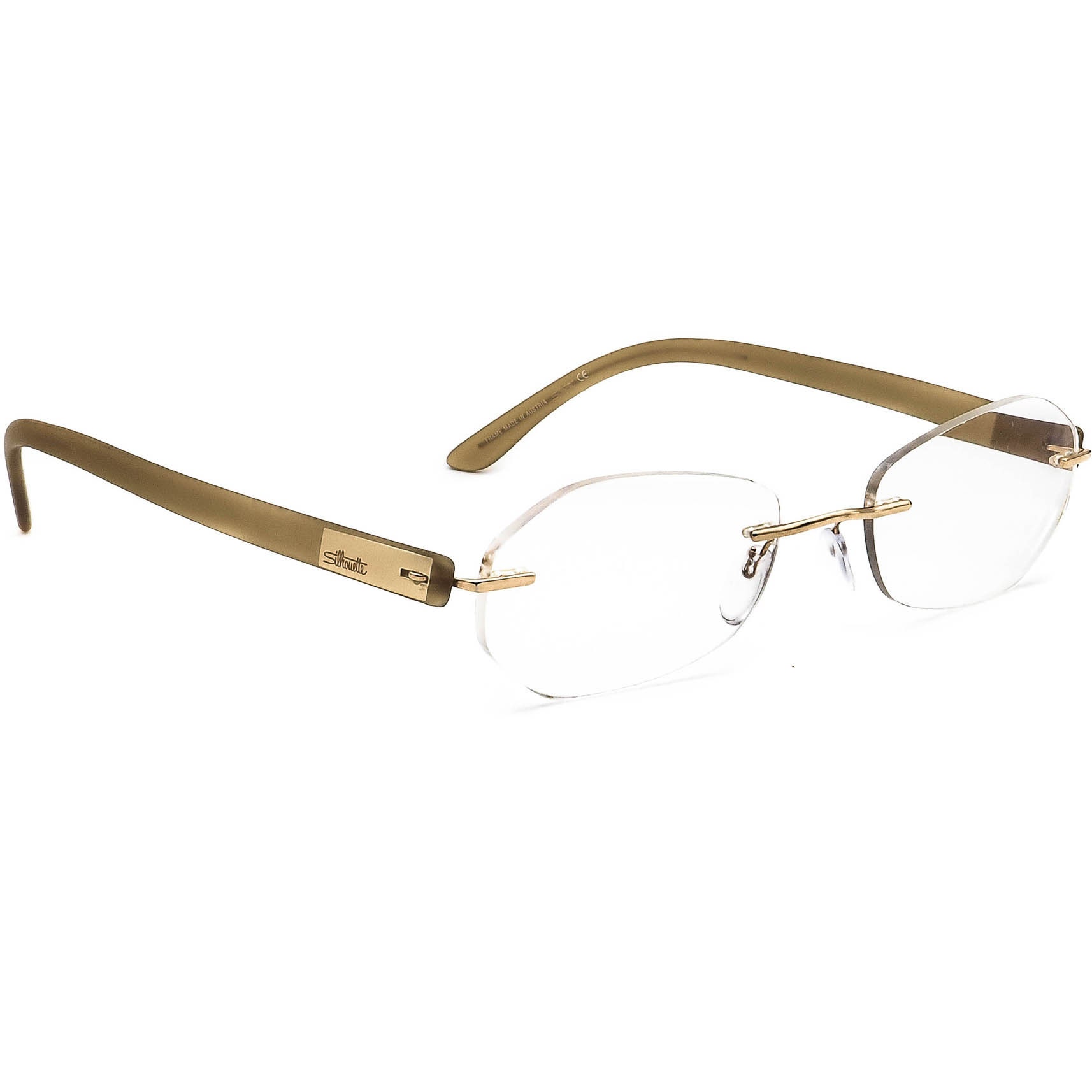 Silhouette Brille 7608 20 6051 Gold/Champagner Randlos Österreich 50[]19 150 von AfsharOptics