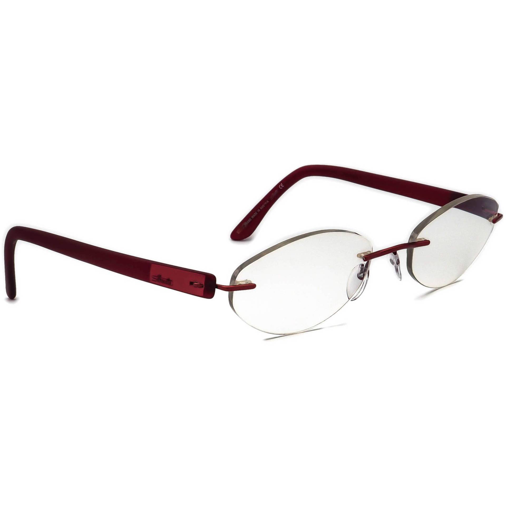 Silhouette Brille 7608 40 6054 Burgund Randlos Rahmen Österreich 52[]17 135 von AfsharOptics