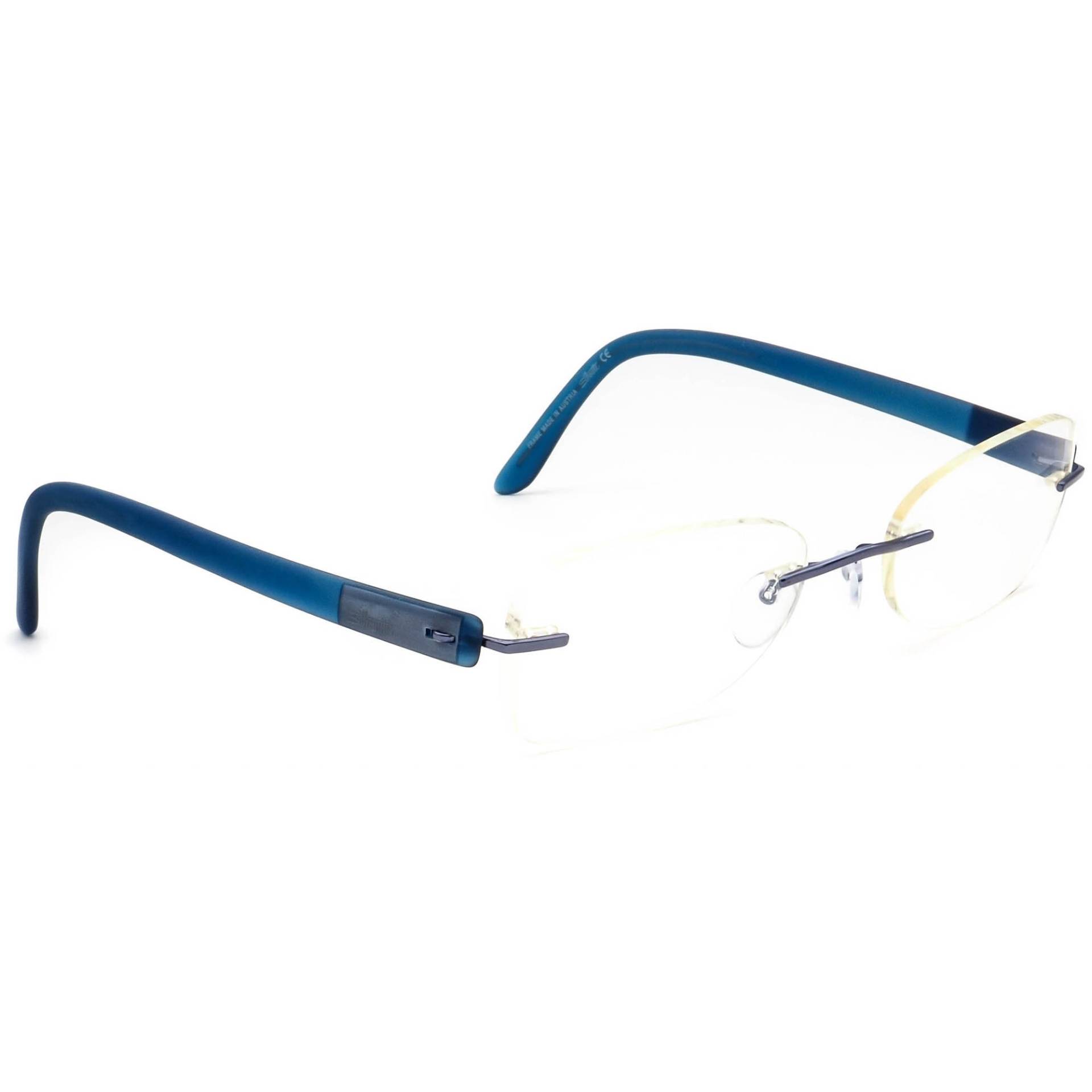 Silhouette Brille 7608 6058 Blau Randlos Rahmen Österreich 49[]19 135 von AfsharOptics