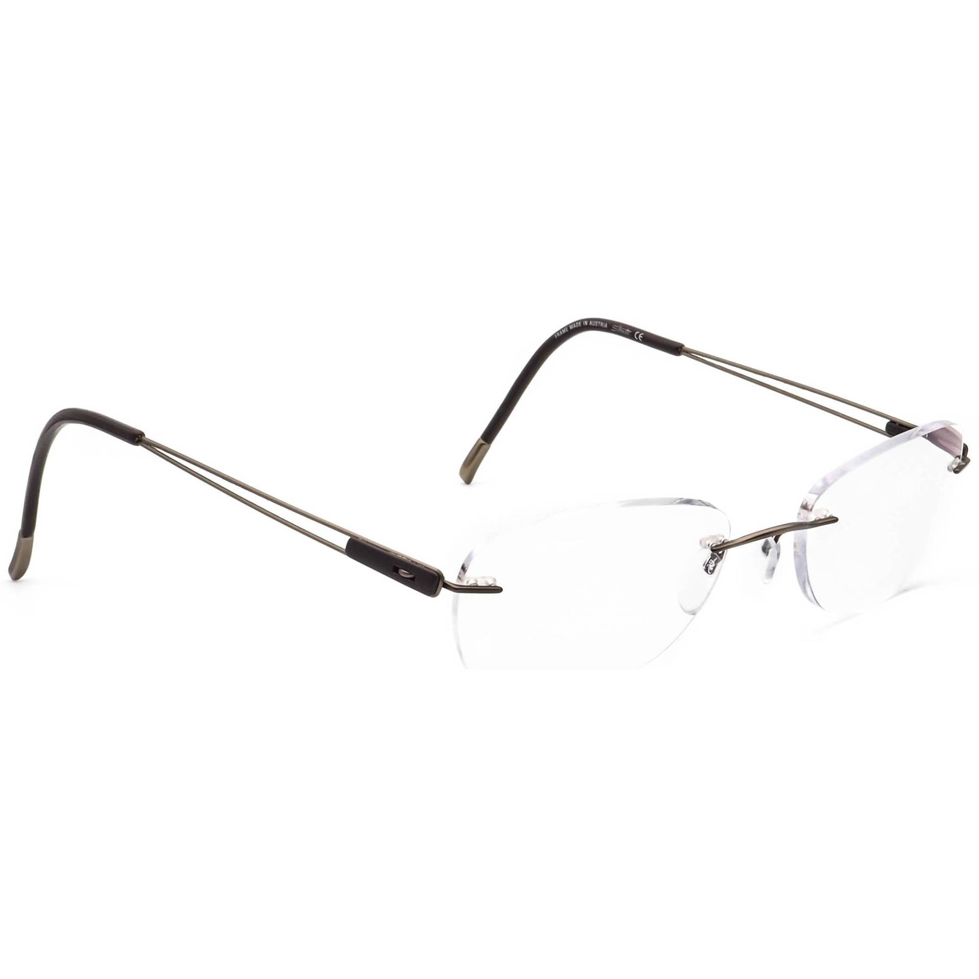 Silhouette Brille 7661 40 6054 Titan Braun Randlos Rahmen Österreich 52[]19 145 von AfsharOptics