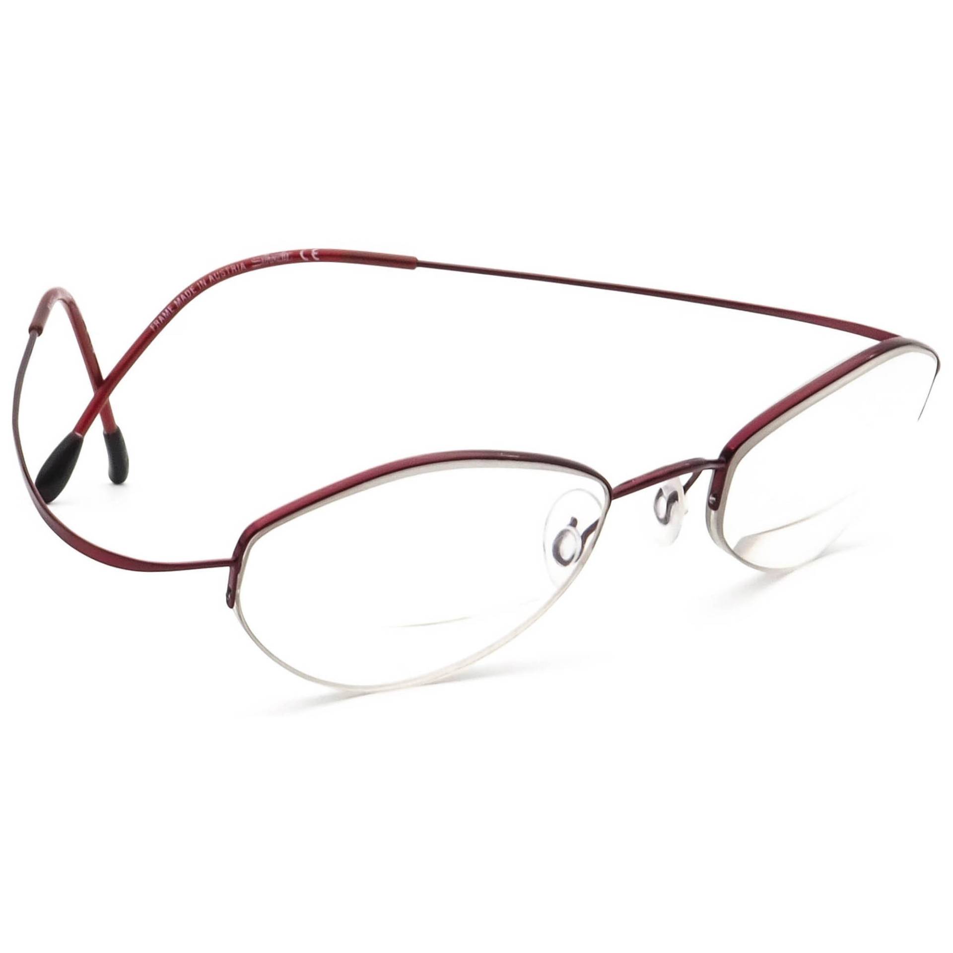 Silhouette Brille M 6555 V 6053 Rot Halbrand Metallrahmen Österreich 48[]20 145 von AfsharOptics