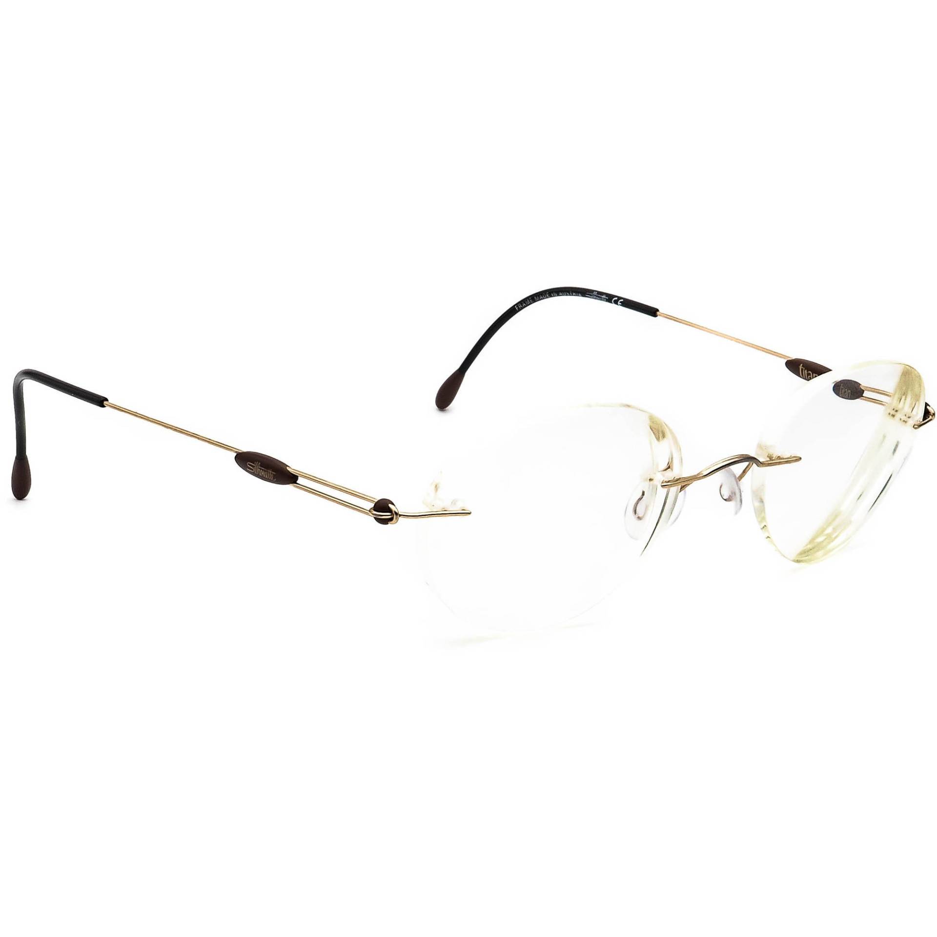 Silhouette Brille M 7374 /20 V 6059 Titan Gold Randlos Österreich 48[]21 125 von AfsharOptics