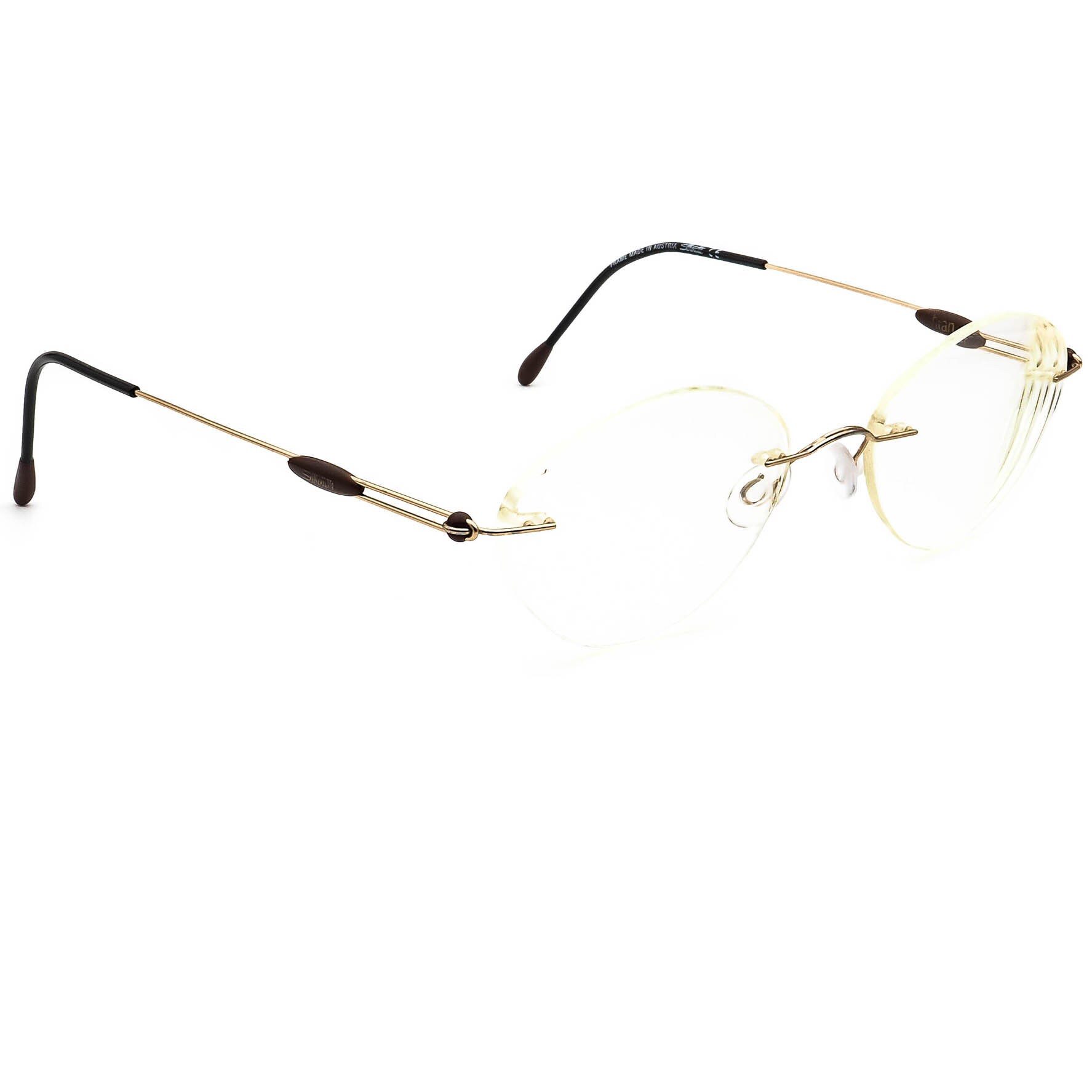 Silhouette Brille M 7374 /20 V 6059 Titan Gold Randlos Österreich 50[]19 135 von AfsharOptics