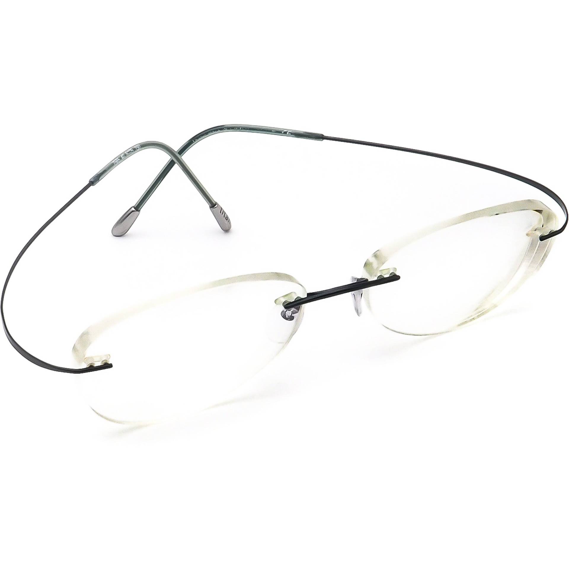 Silhouette Brillen 7565 40 6105 Titan Grün Rimless Rahmen Österreich 52[]12 130 von AfsharOptics