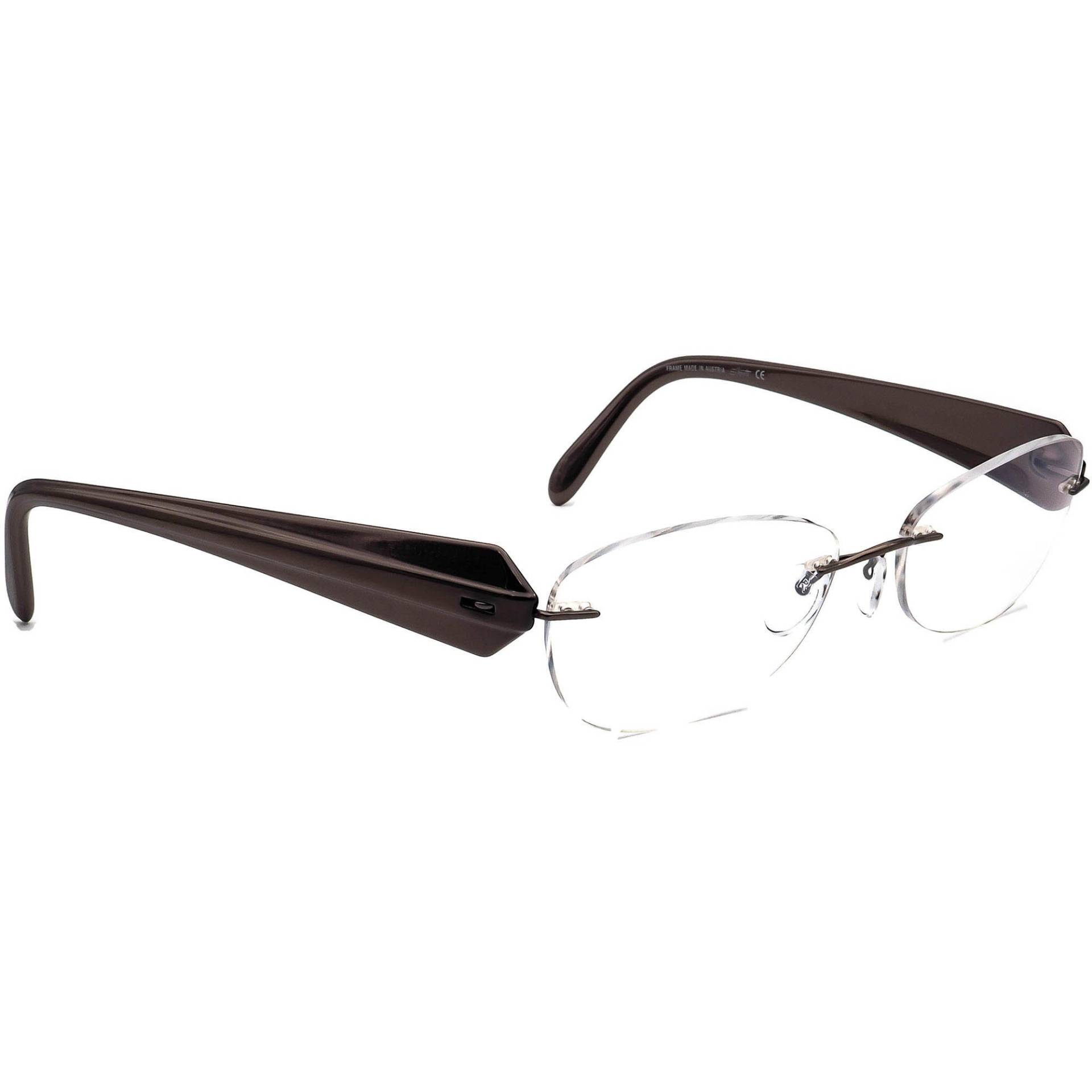 Silhouette Damen Brille 6709 40 6050 Braun Randlos Rahmen Österreich 52-17 130 von AfsharOptics