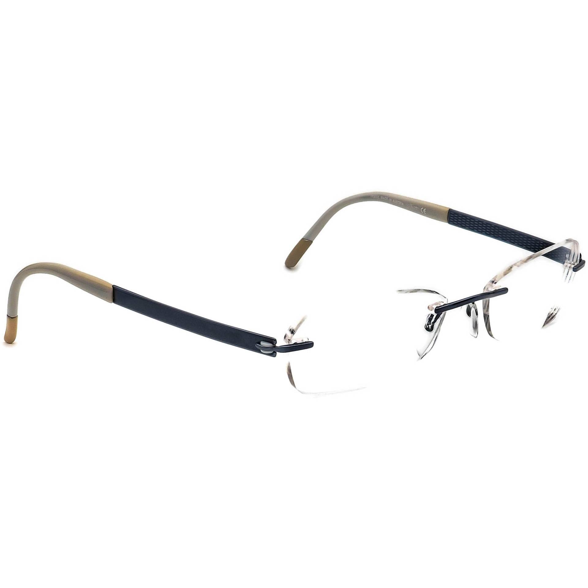 Silhouette Damen Brille Blau Randlos Metallrahmen 51[]19 130 von AfsharOptics