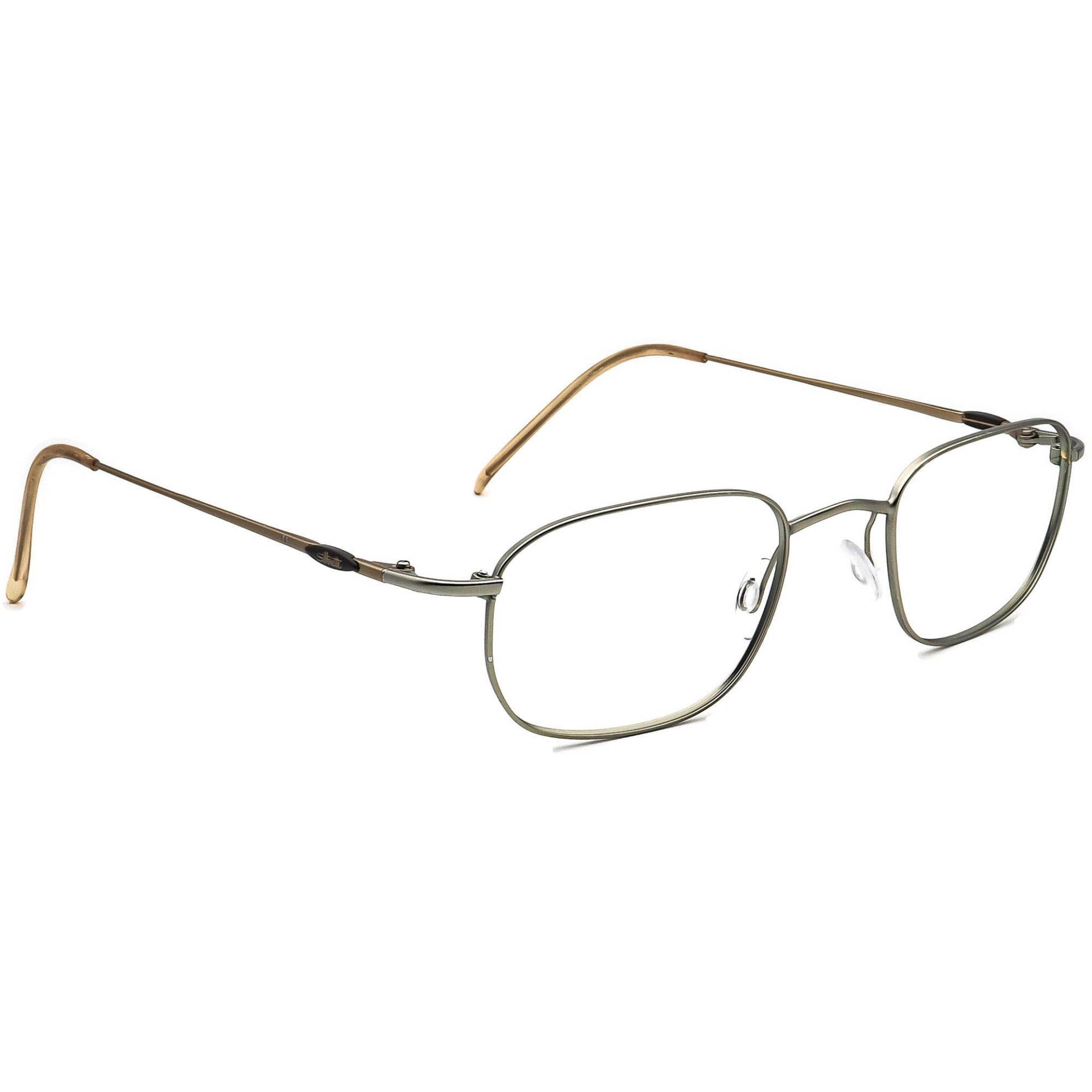 Silhouette Damen Brille Silber/Gold Rechteckiger Metallrahmen 48[]24 140 von AfsharOptics