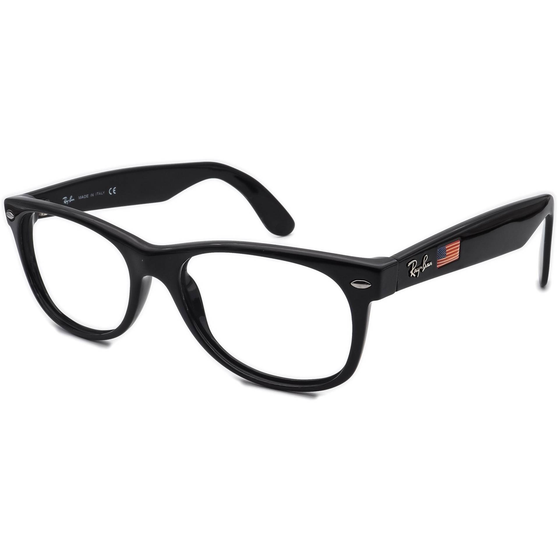 Ultra Seltenes Ray-Ban Sonnenbrillengestell Nur Rb 2132-L 901 Schwarz Italien 55 Mm Us Flagge von AfsharOptics