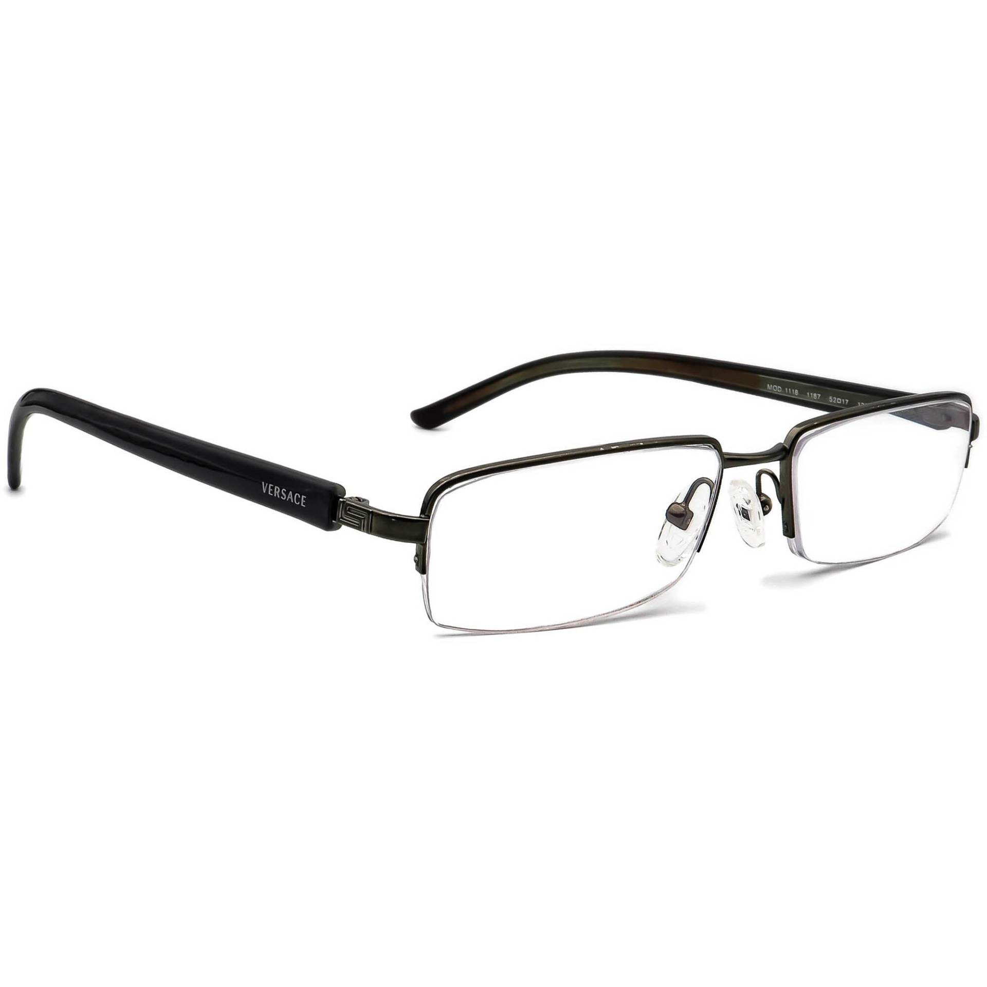 Versace Brille Mod. 1118 1187 Grüner Halbrand Rahmen Italien 52[]17 135 von AfsharOptics