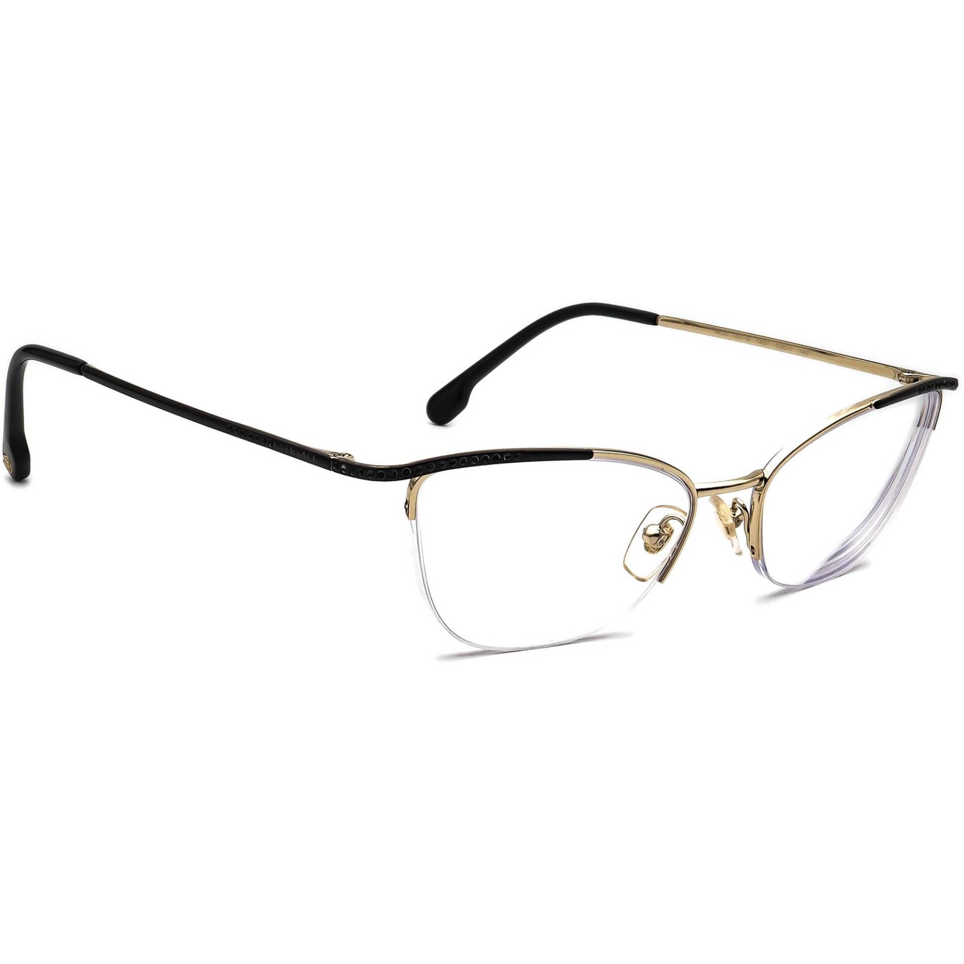 Versace Brille Mod. 1261-B 1457 Schwarz-Gold Halbrand Metall Italien 52[]17 140 von AfsharOptics