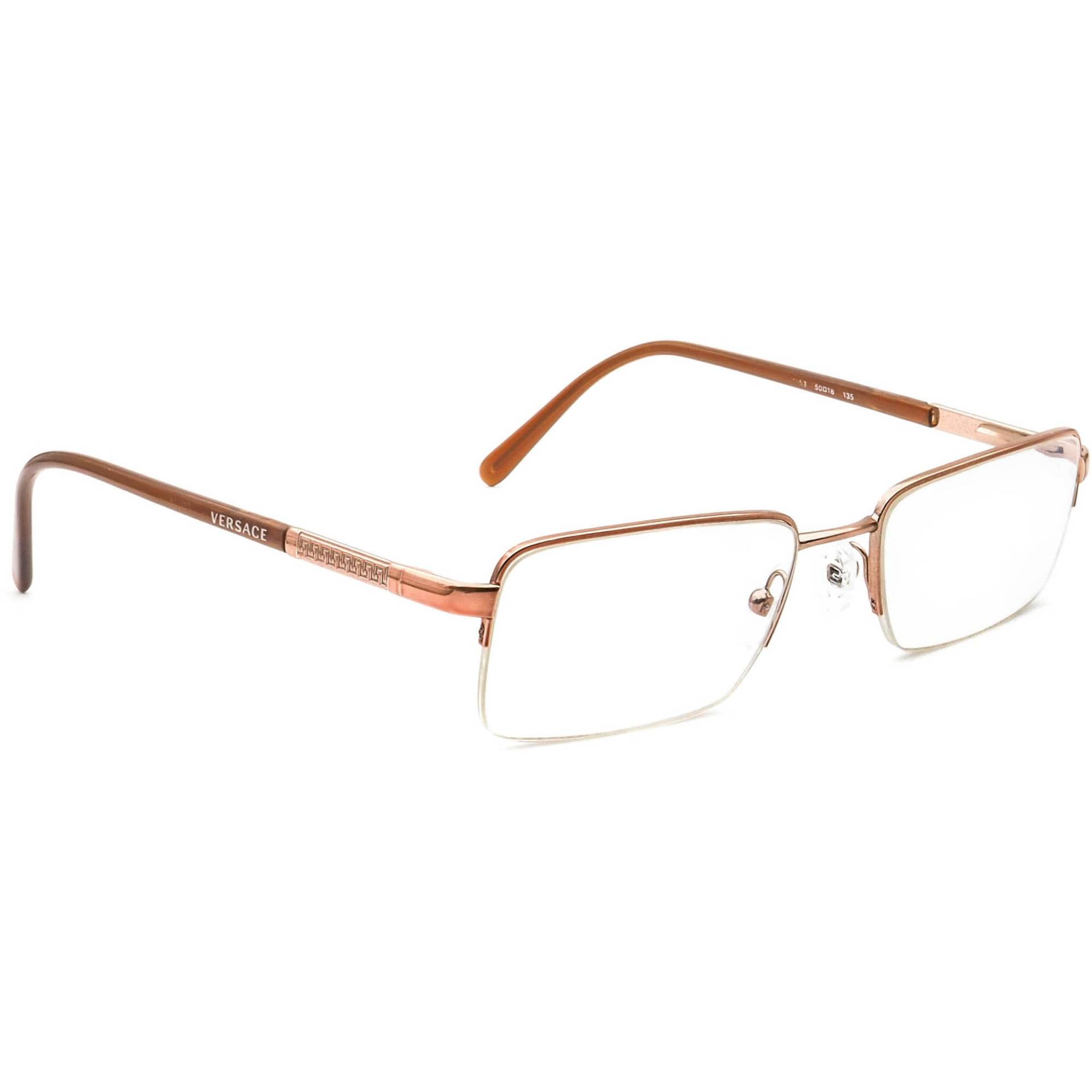 Versace Damen Brille Mod. 1066 1053 Brauner Halbrand Rahmen Italien 50[]18 135 von AfsharOptics