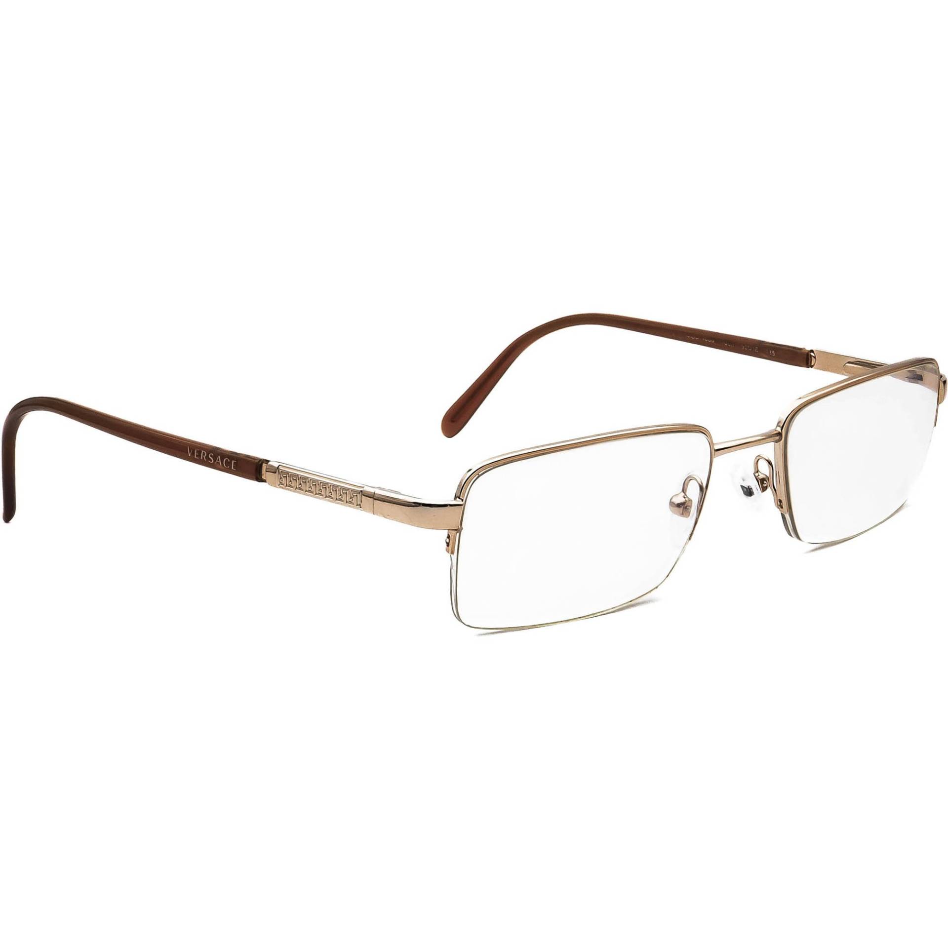 Versace Damen Brille Mod. 1066 1053 Brauner Halbrand Rahmen Italien 50[]18 135 von AfsharOptics