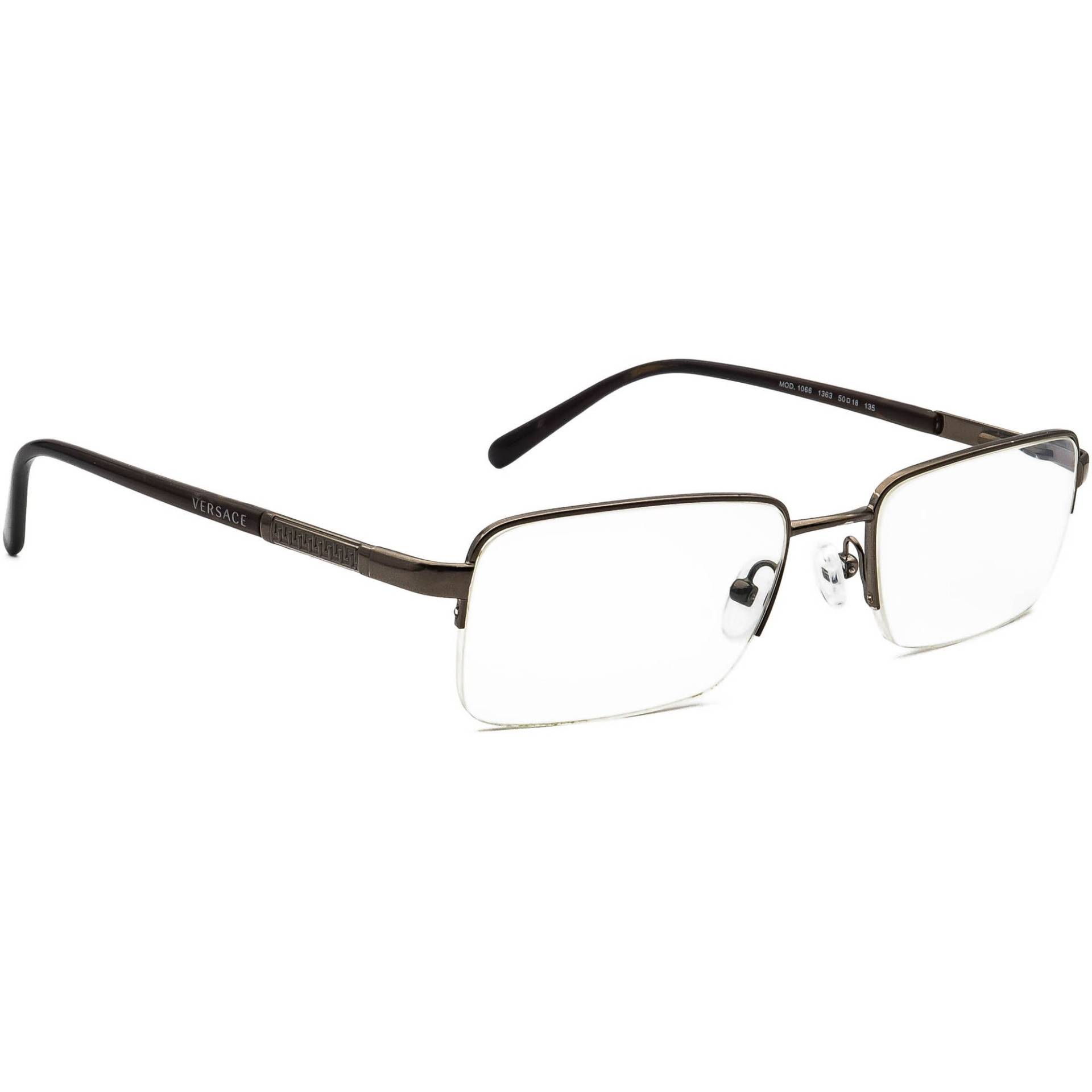 Versace Damen Brille Mod. 1066 1363 Brauner Halbrand Rahmen Italien 50[]18 135 von AfsharOptics