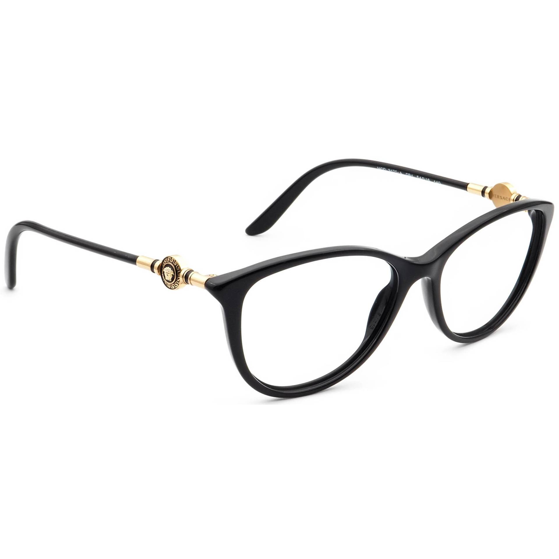 Versace Damen Brille Mod. 3175-A Gb1 Schwarzes Katzenaugegestell Italien 54[]16 140 von AfsharOptics